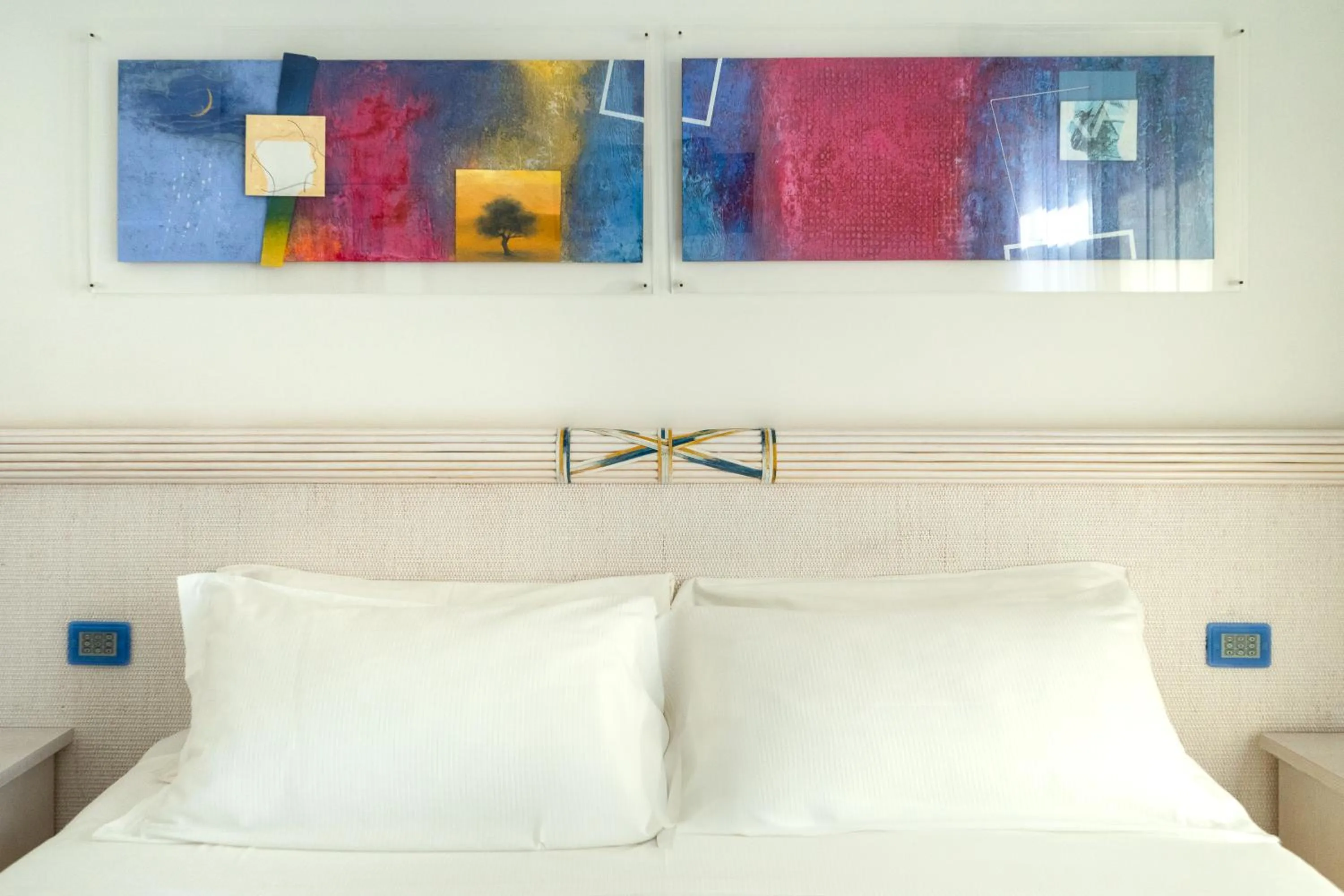 Bed in Elaia Garden Hotel