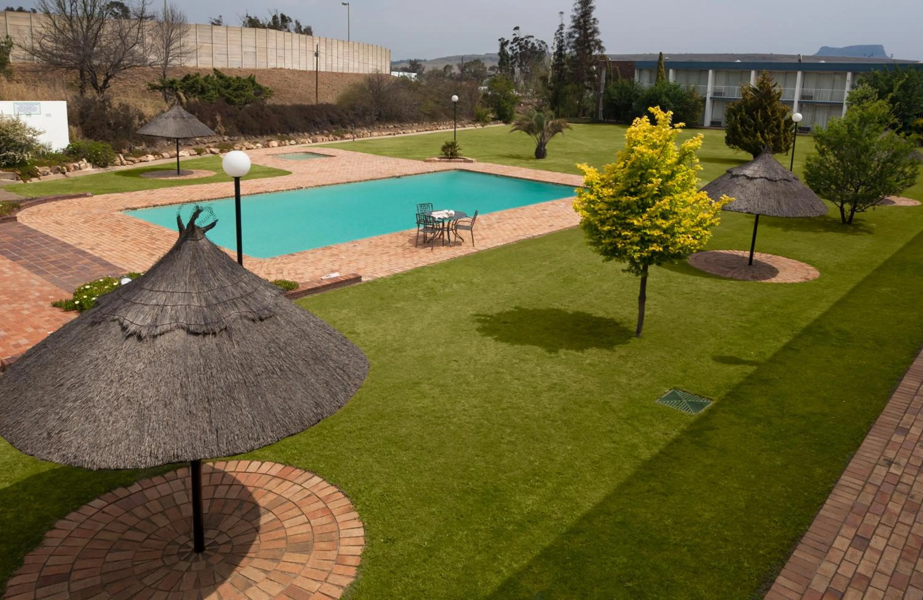 Pool view in African Sky Harrismith Inn
