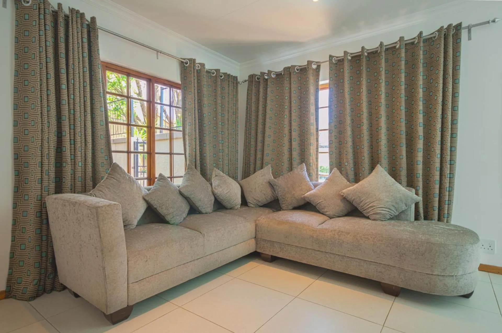 Seating area in President Lodge
