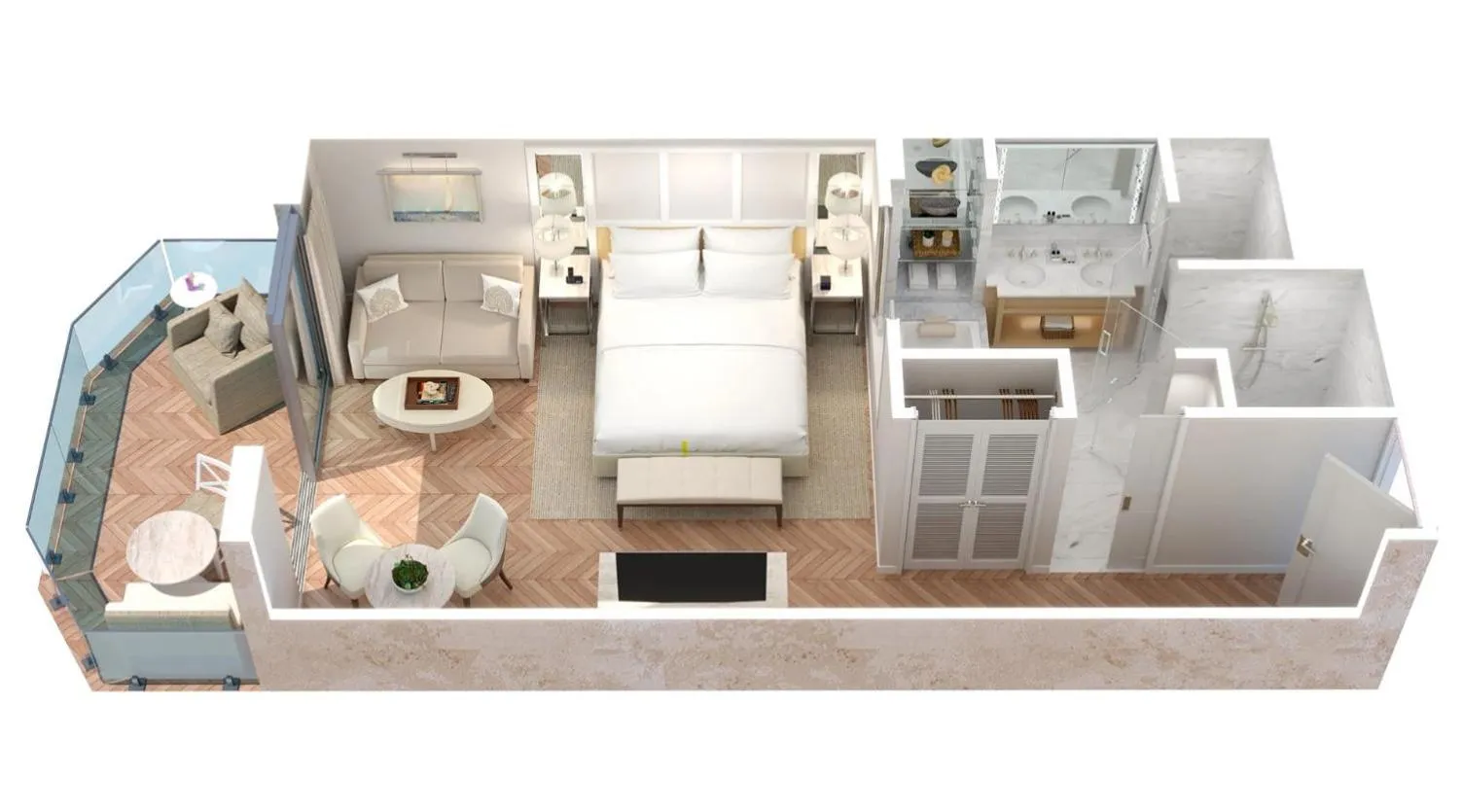 Floor plan in Surf & Sand Laguna Beach