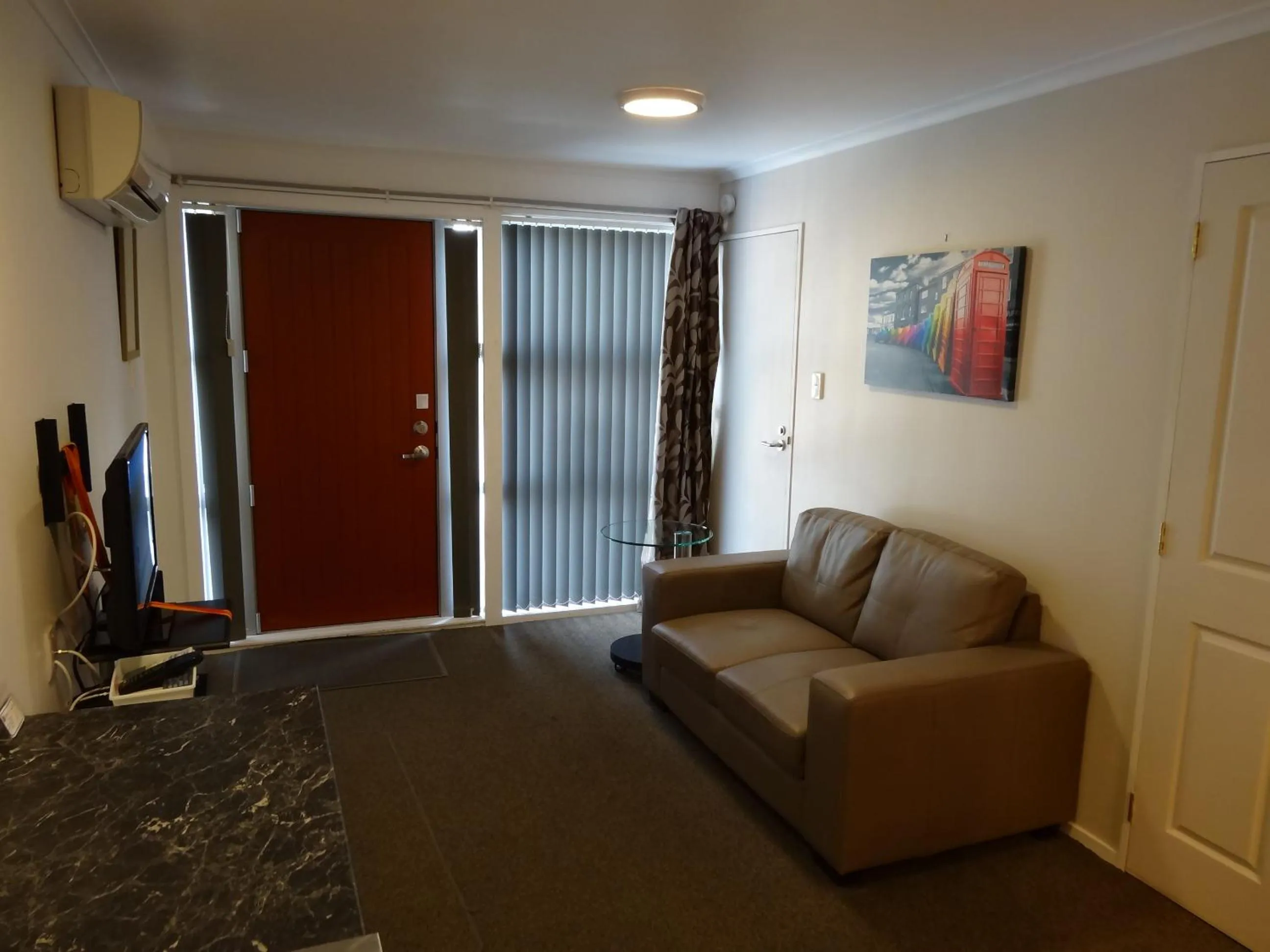 Living room in McWilliam Apartments