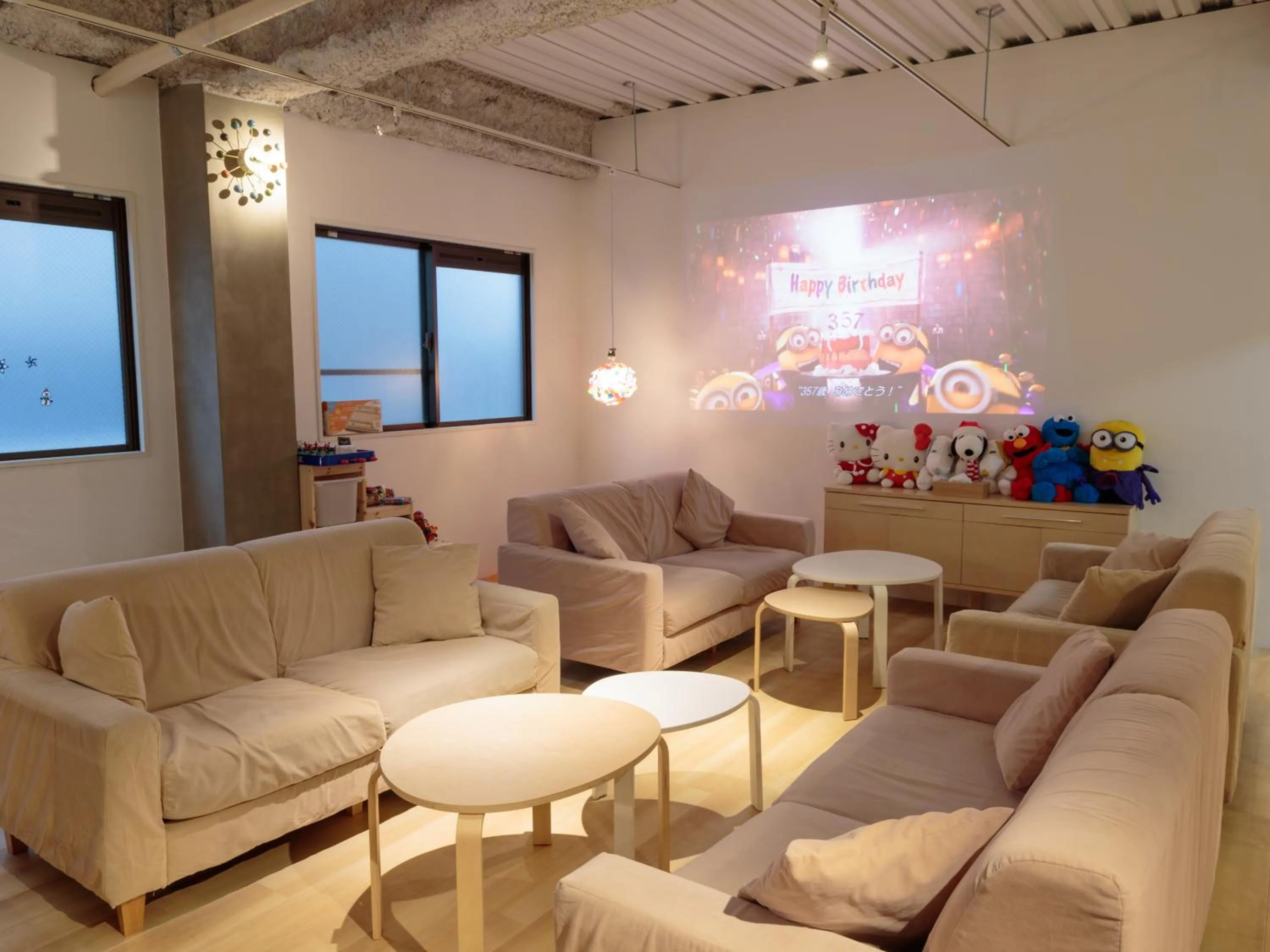Communal lounge/ TV room in J-Hoppers Osaka Universal