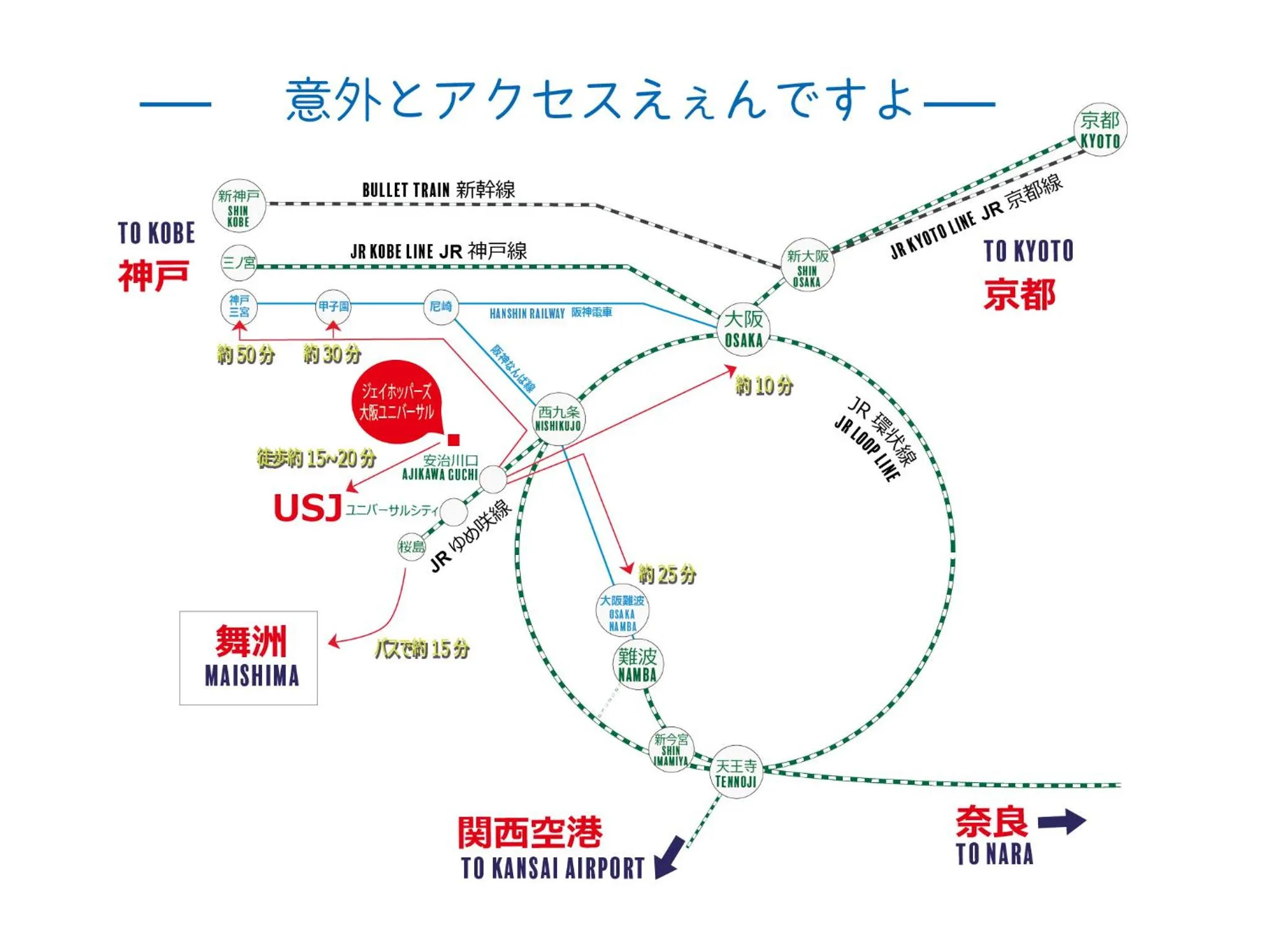 Nearby landmark in J-Hoppers Osaka Universal