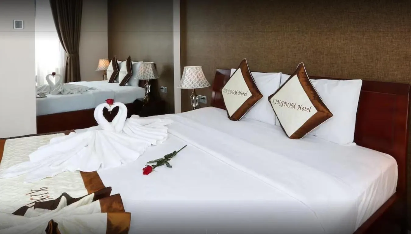 Bed in Kingdom Danang Hotel
