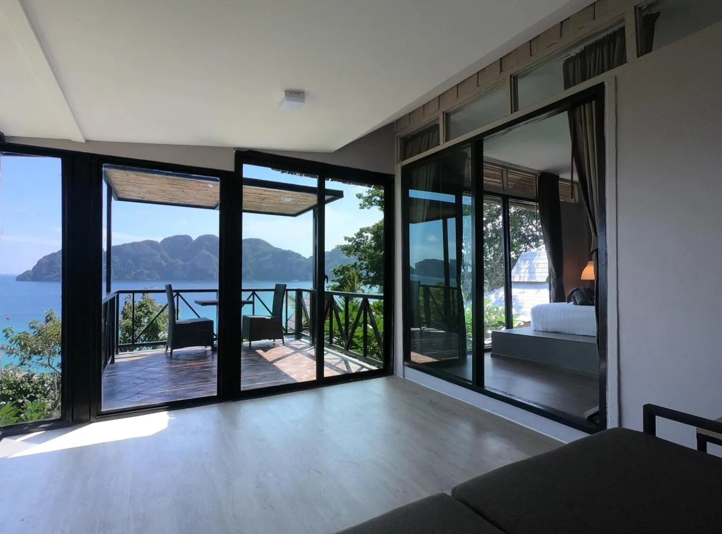 View (from property/room), Bed in HIP Seaview Resort @ Phi Phi