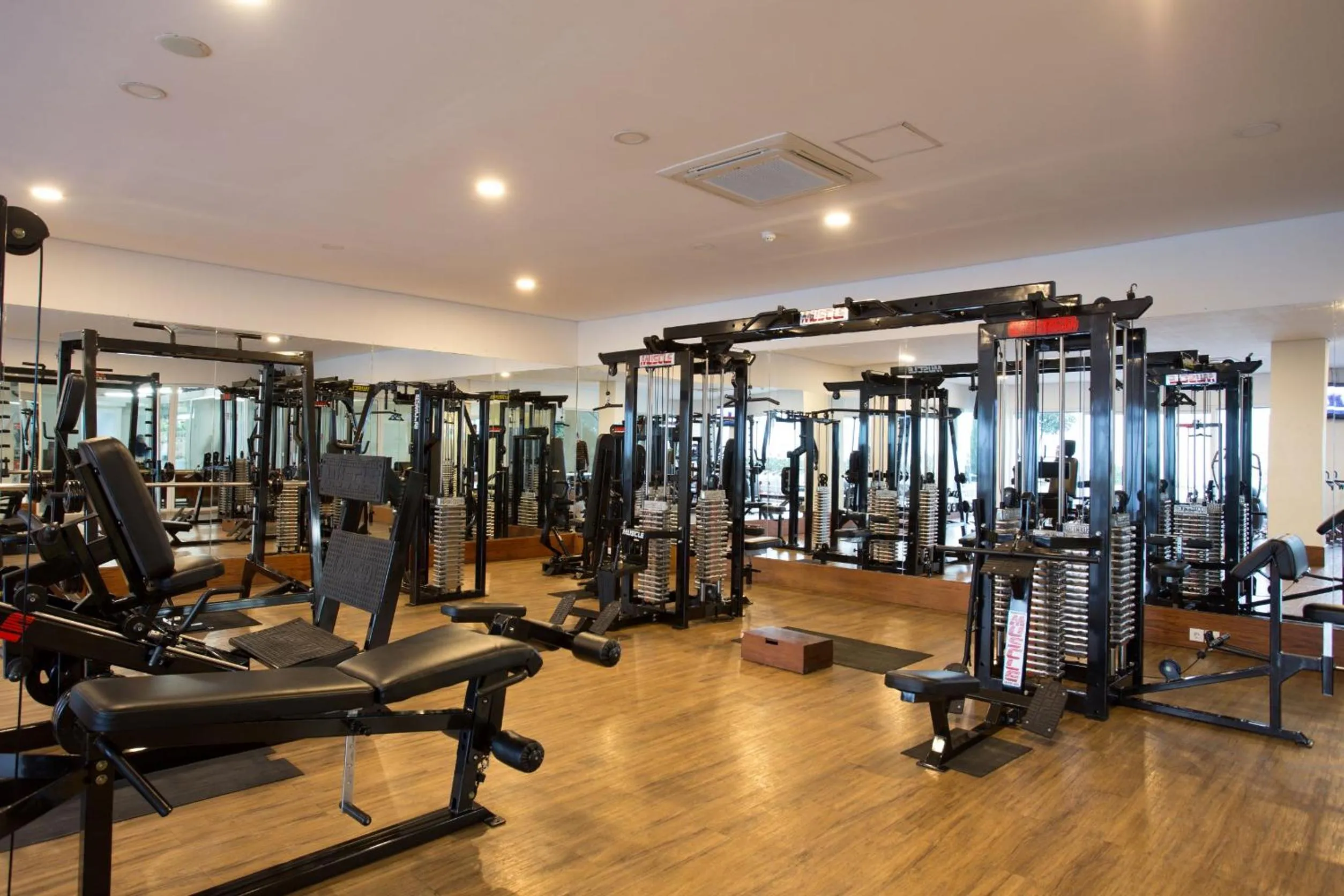 Fitness centre/facilities in Amartahills Hotel and Resort