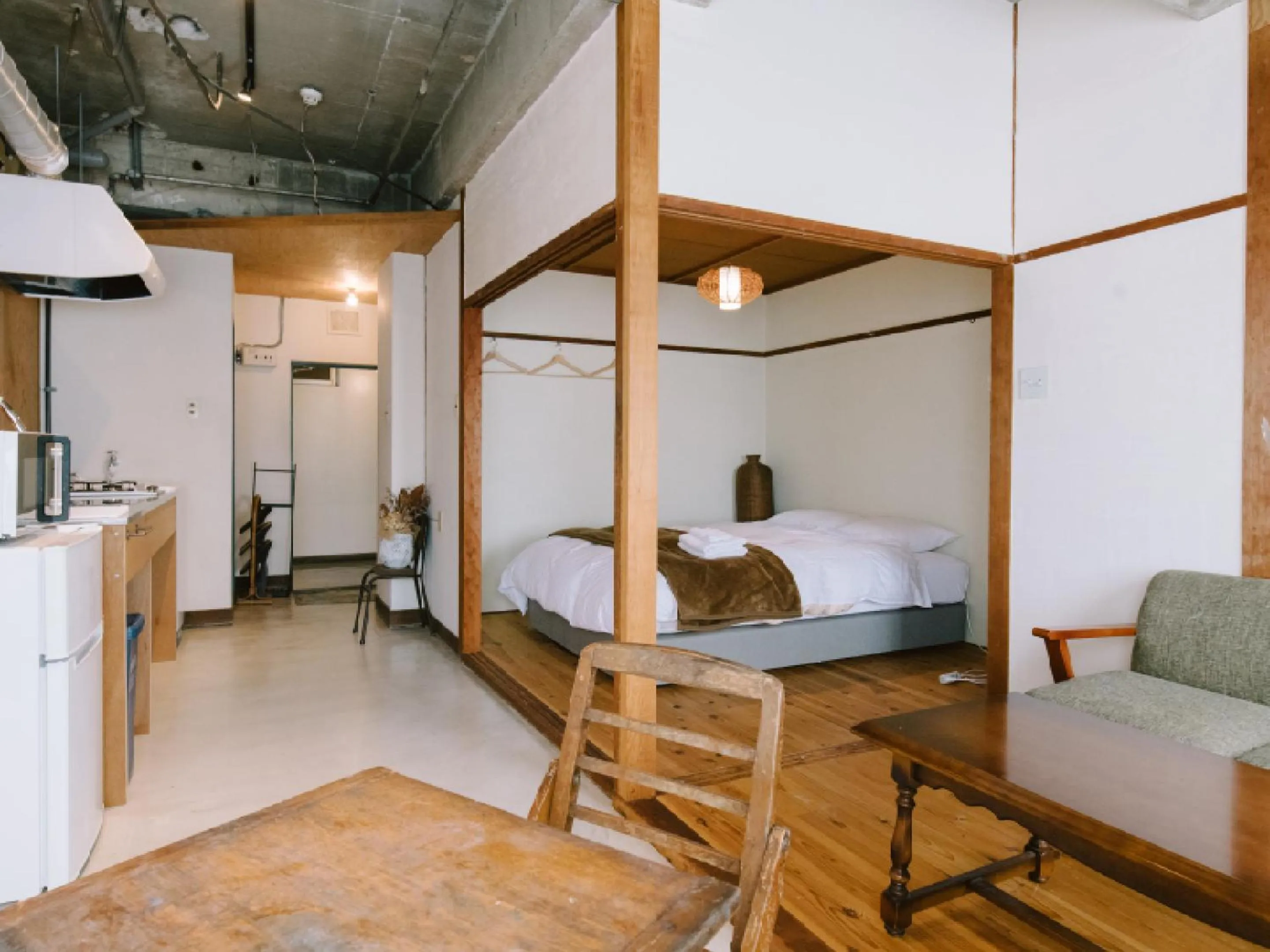 Kitchen or kitchenette, Bed in Guesthouse RICO