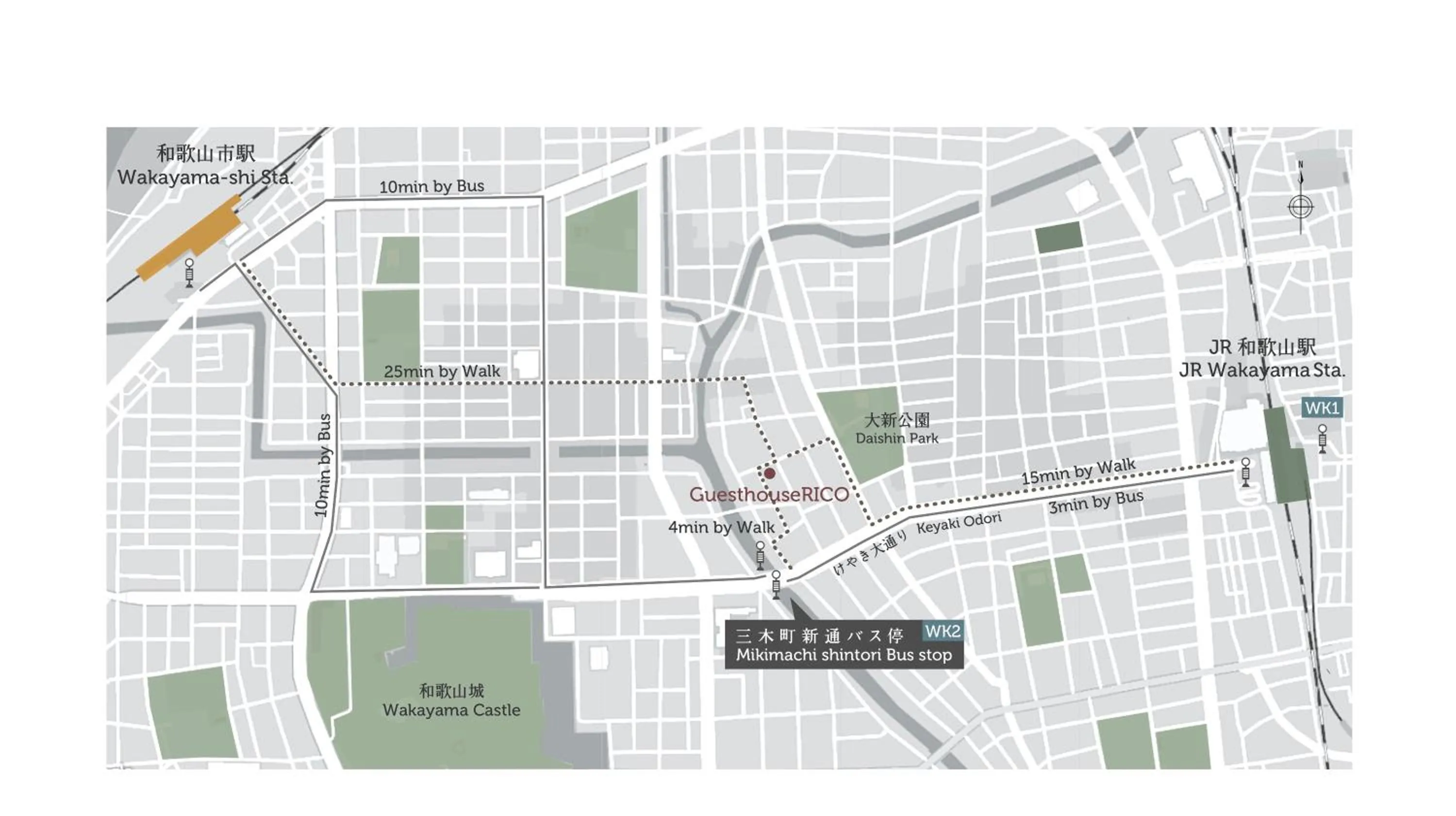 Floor plan in Guesthouse RICO