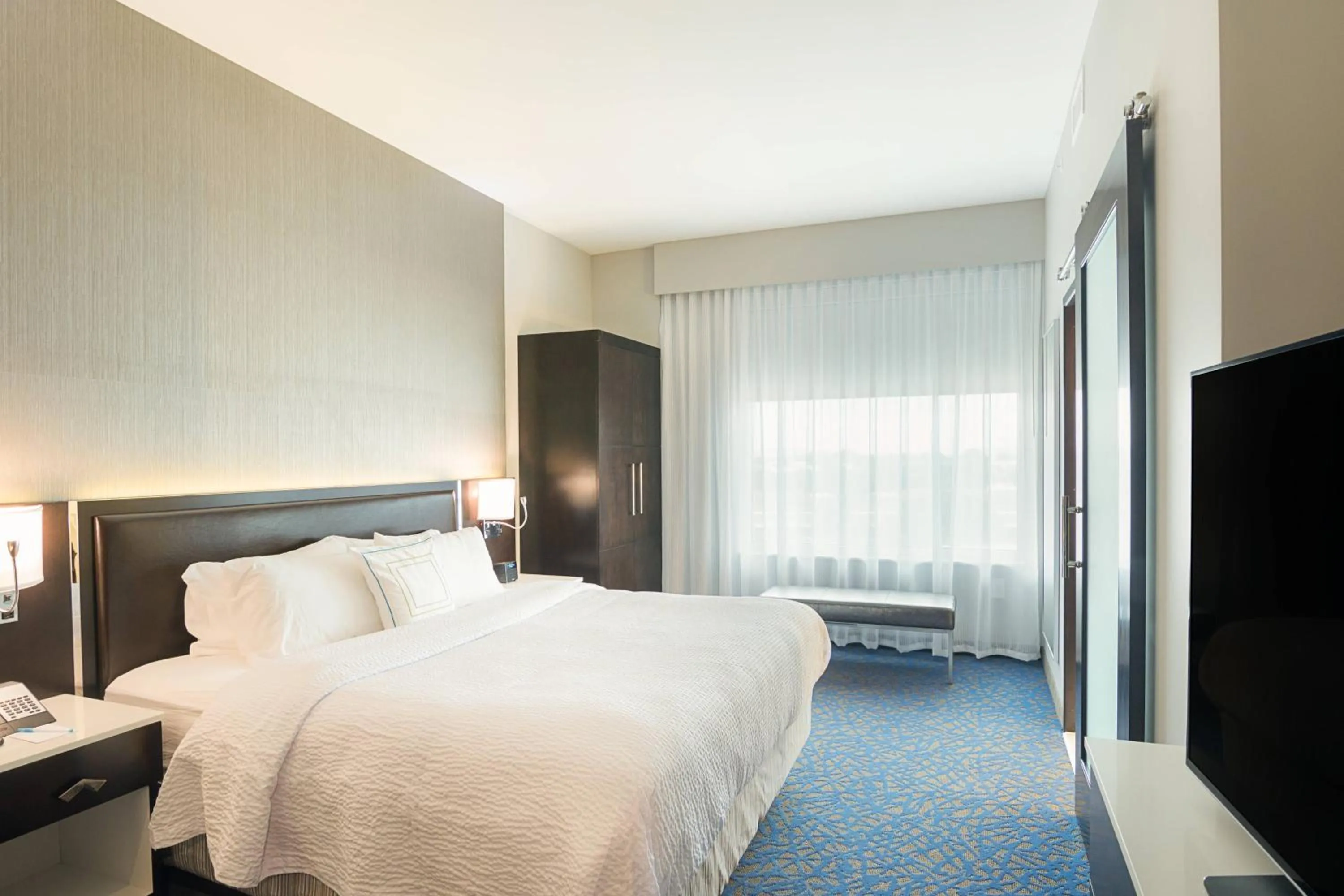 Bedroom, Bed in SpringHill Suites by Marriott Fort Worth Fossil Creek