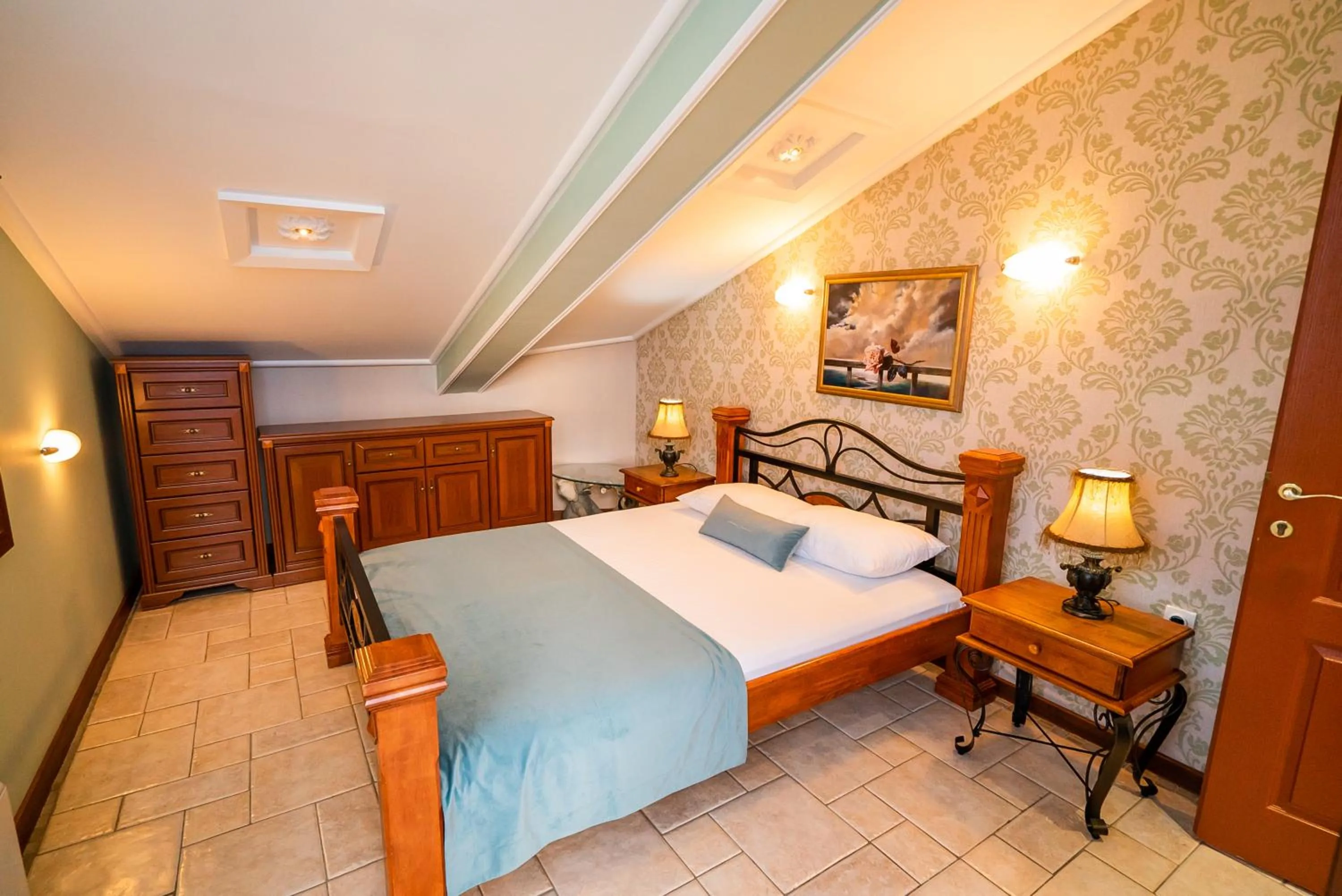 Bedroom, Bed in Villa Edelweiss