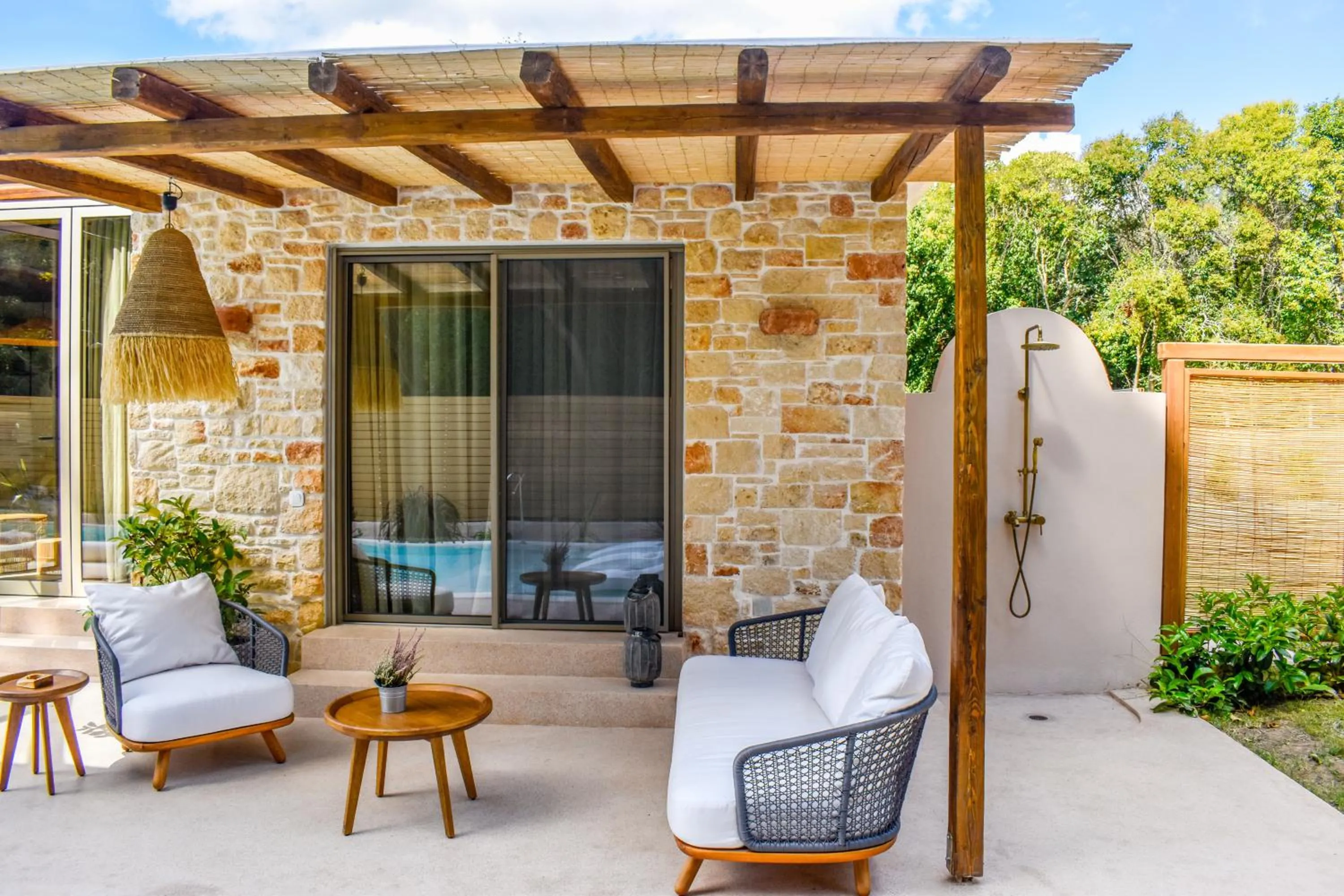 Patio in Mandraki Village Boutique Hotel