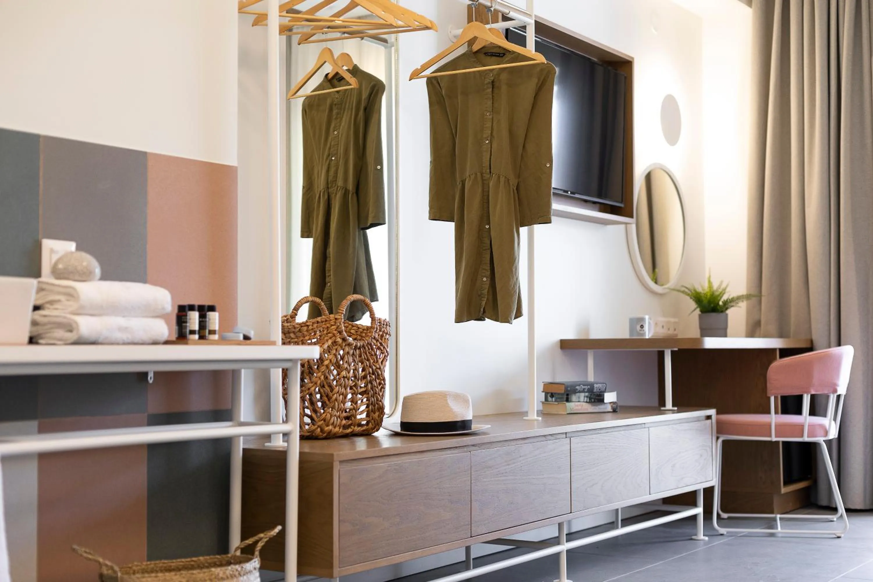 wardrobe in Mandraki Village Boutique Hotel