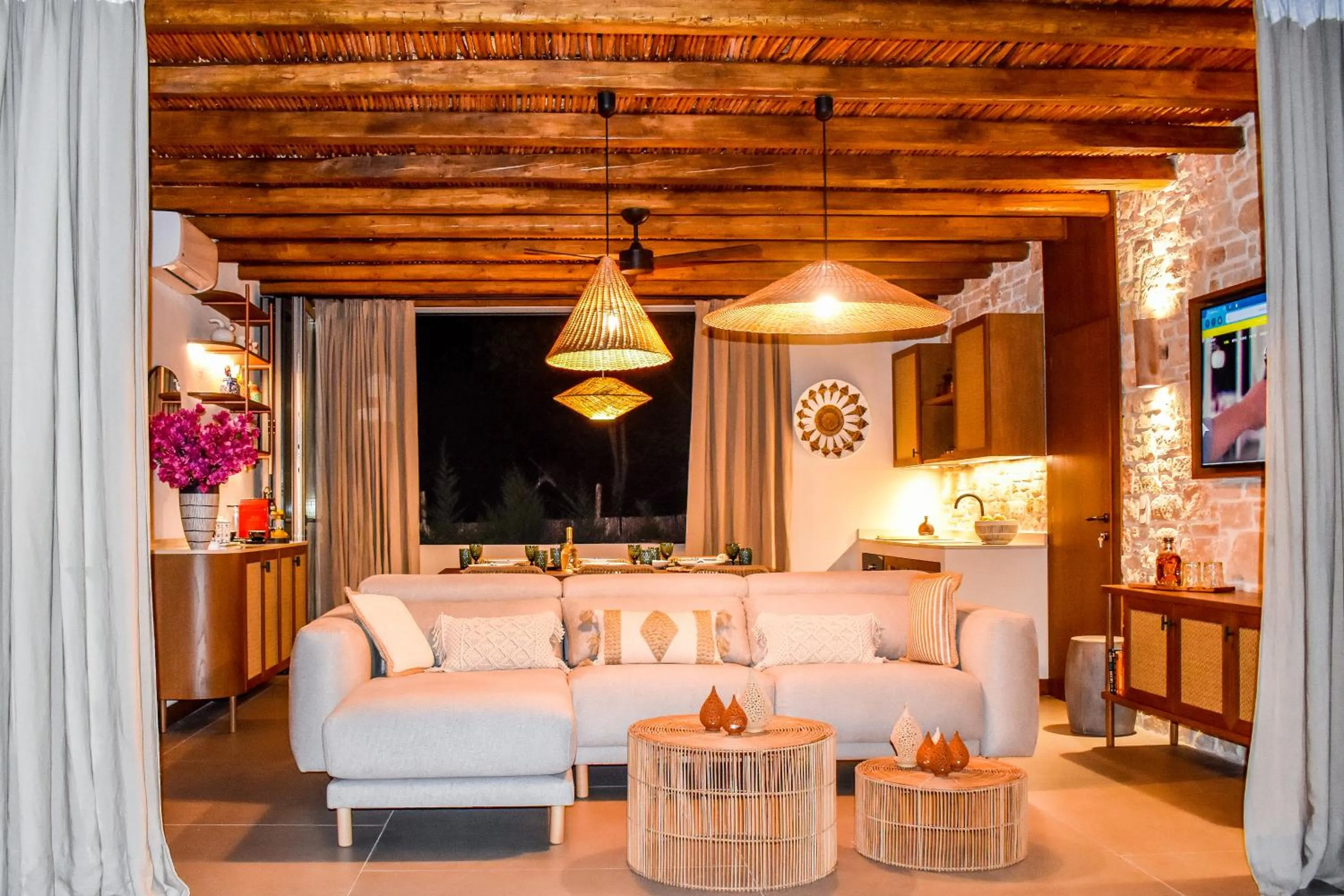 Living room in Mandraki Village Boutique Hotel