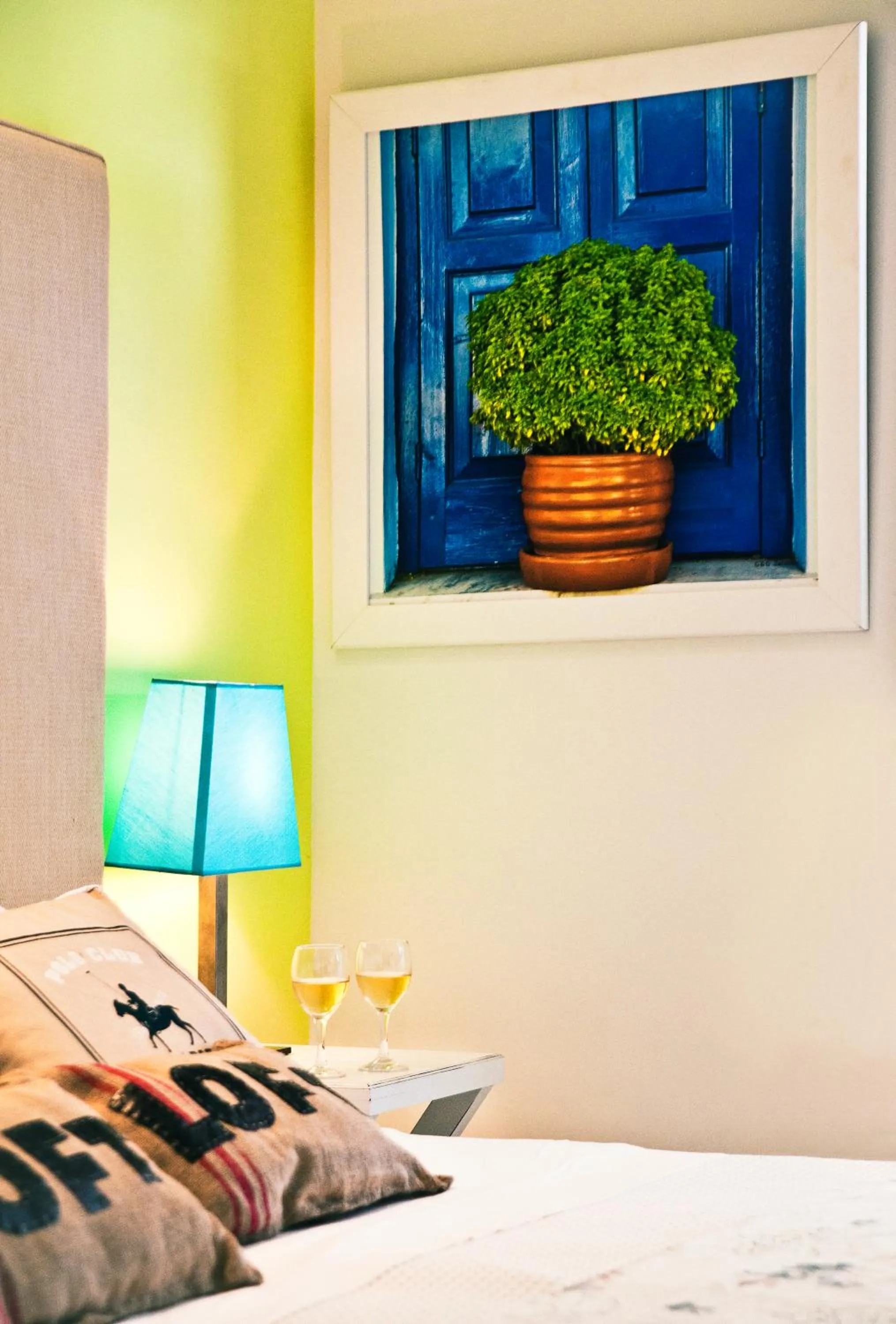 Decorative detail, Bed in Mandraki Village Boutique Hotel