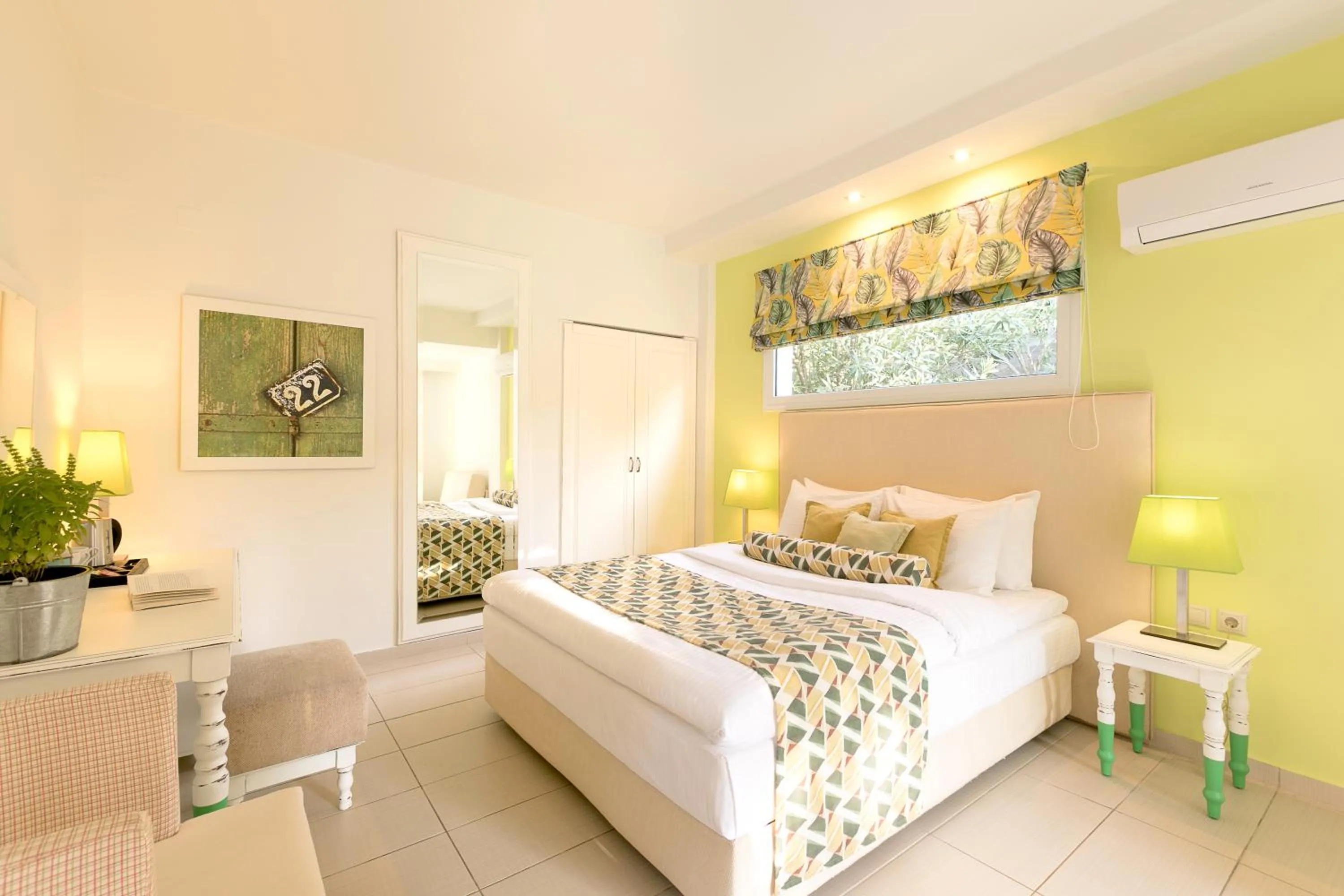 Bed in Mandraki Village Boutique Hotel