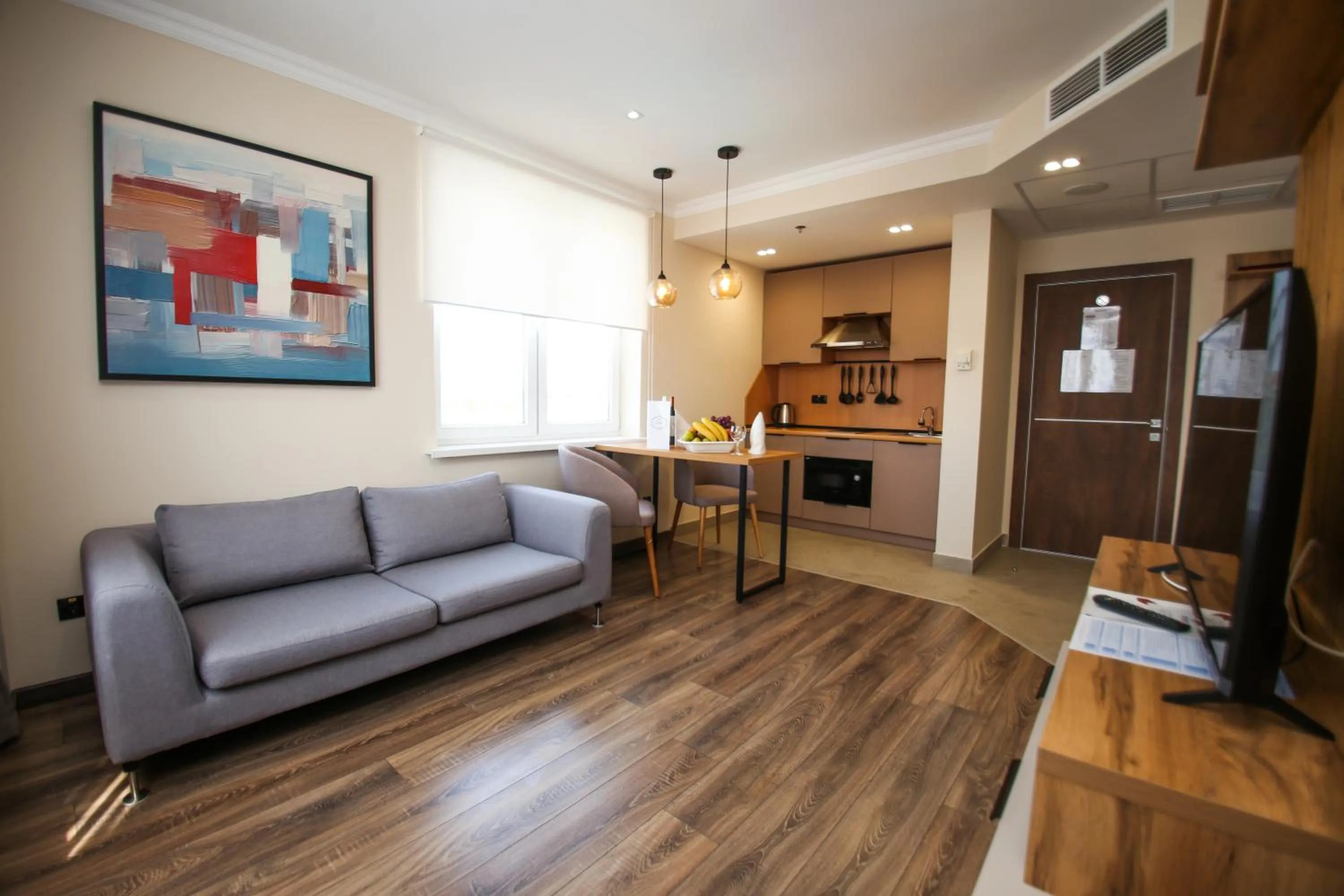 Kitchen or kitchenette in Chagala Residence Atyrau