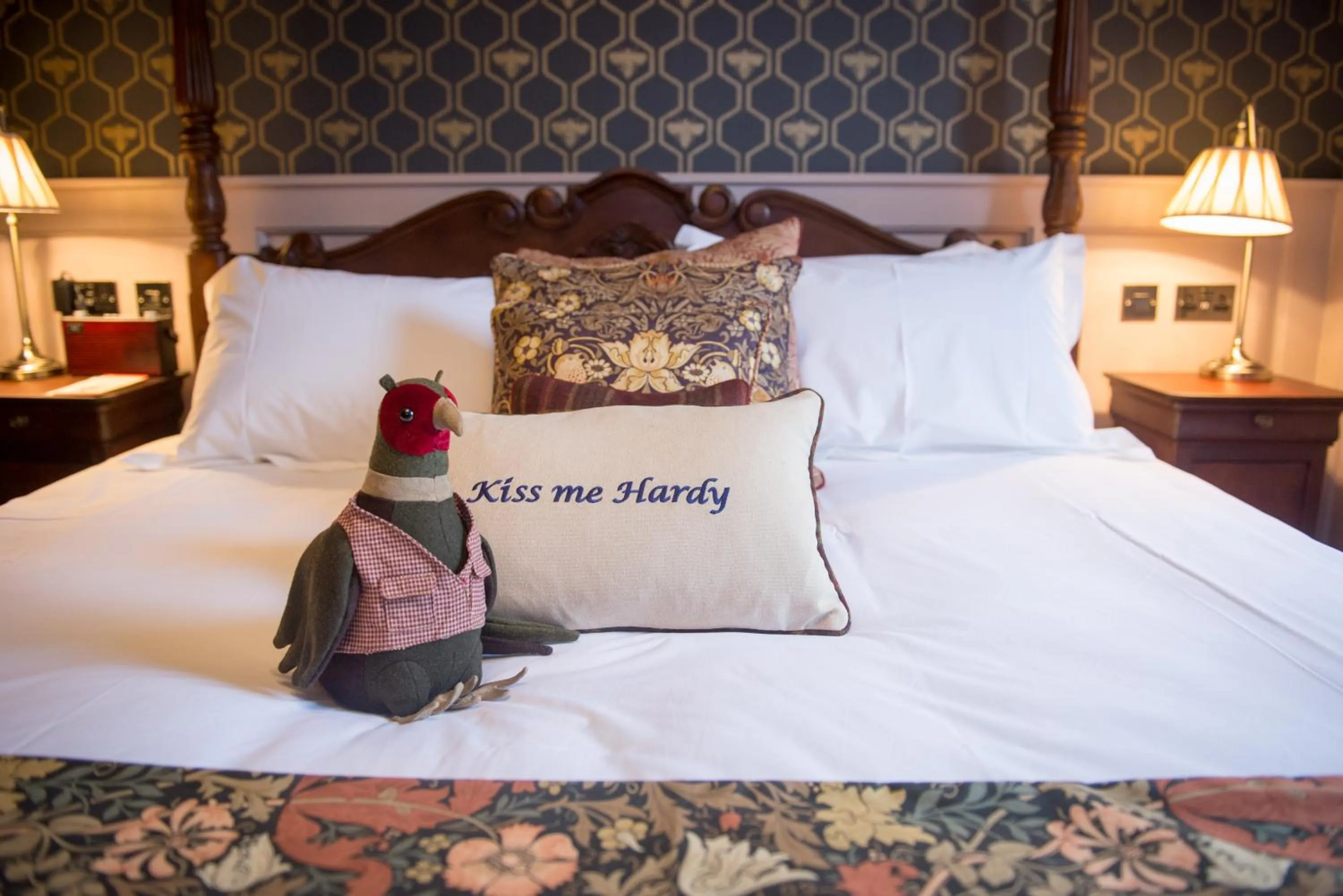 Decorative detail, Bed in 1777. At The Albion