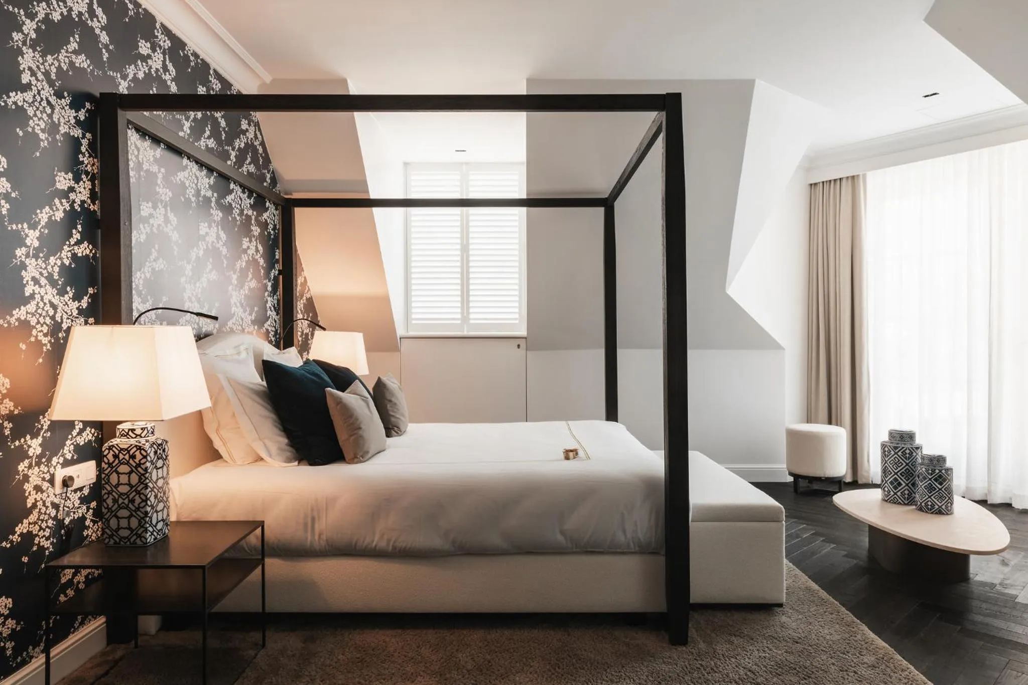 Bed in De Lindenhoeve Boutique Hotel