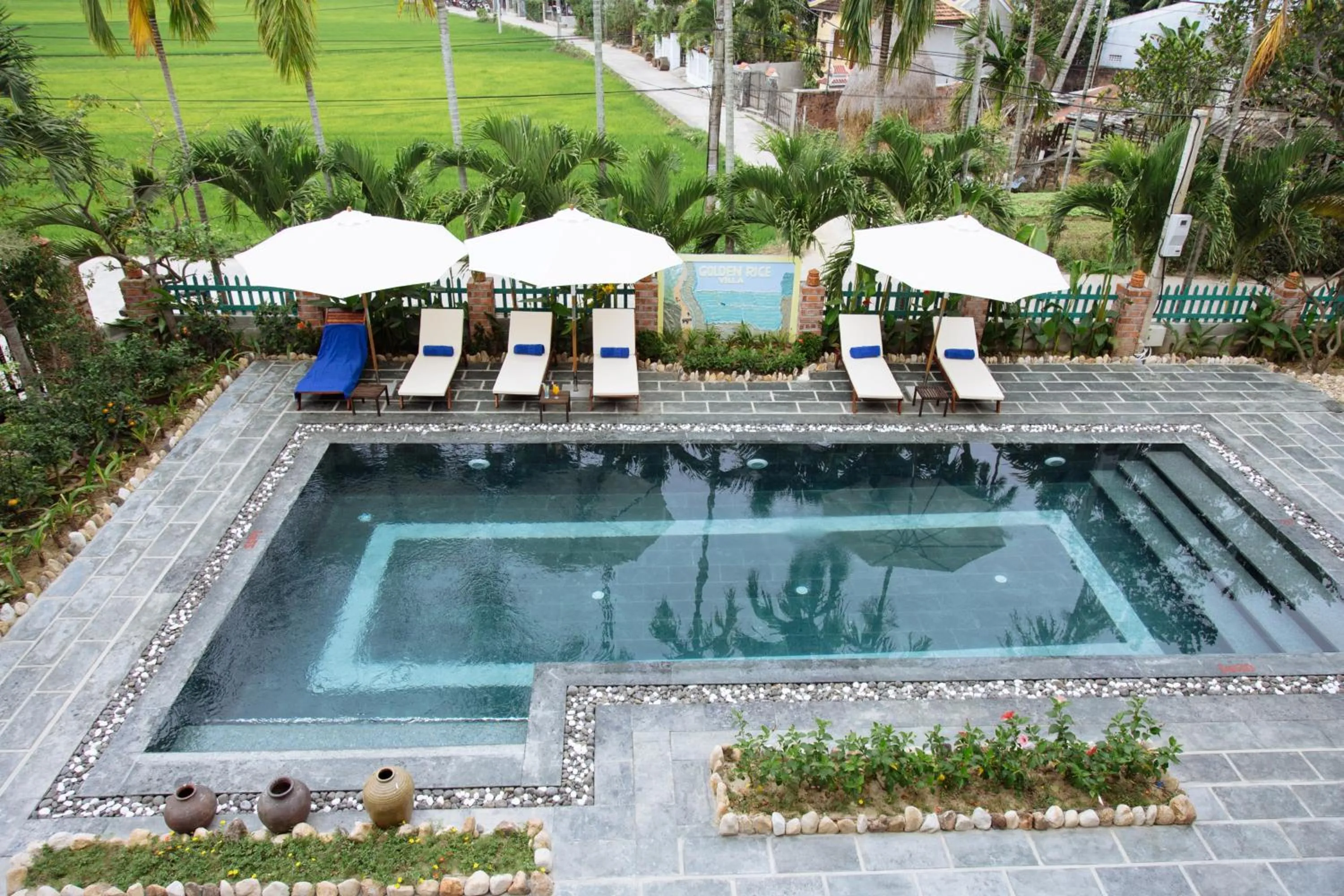 Pool view in Hoi An Golden Rice Villa