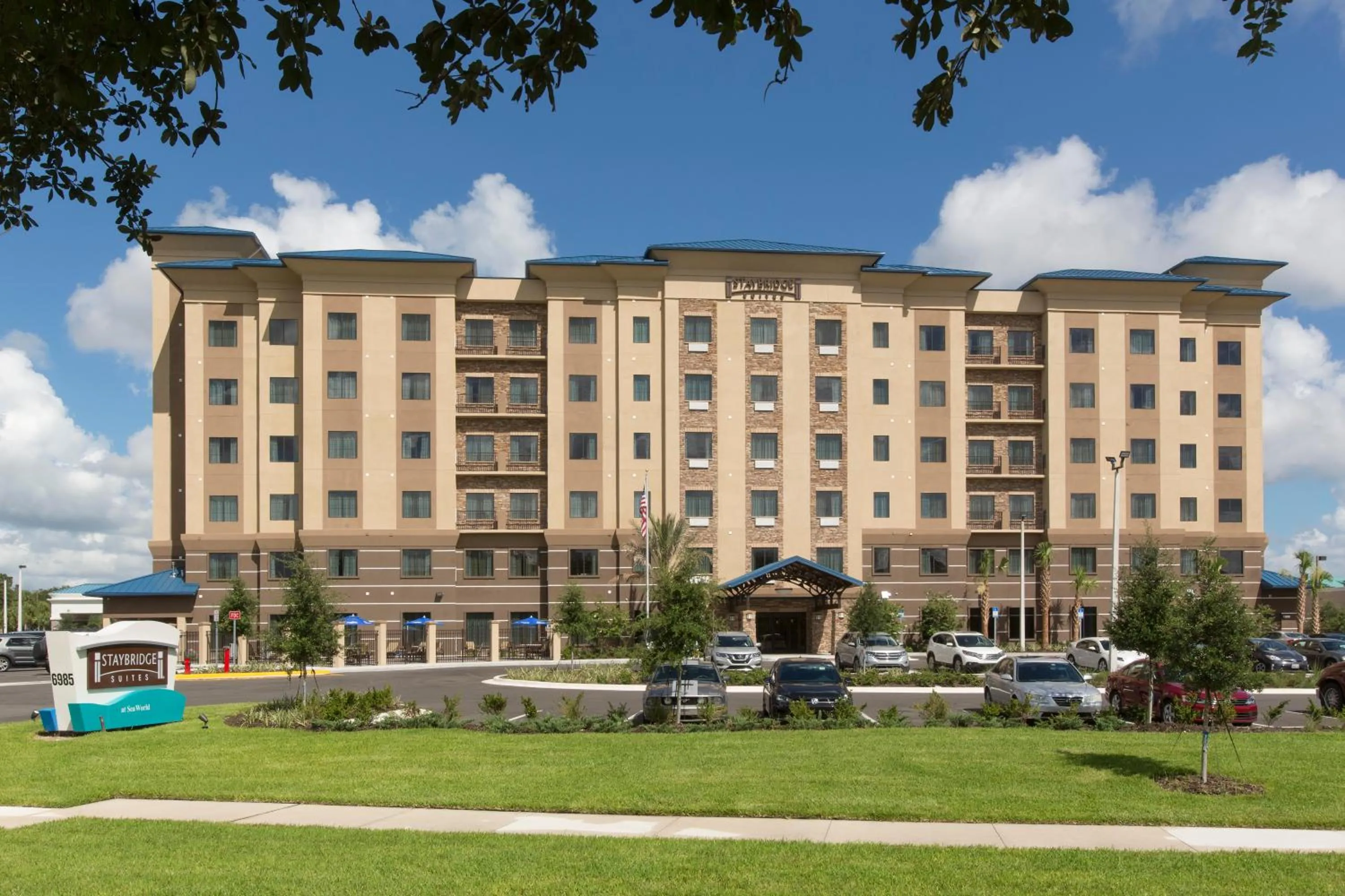 Facade/entrance in Staybridge Suites Orlando at SeaWorld by IHG - Free Breakfast & Shuttle to SeaWorld Parks