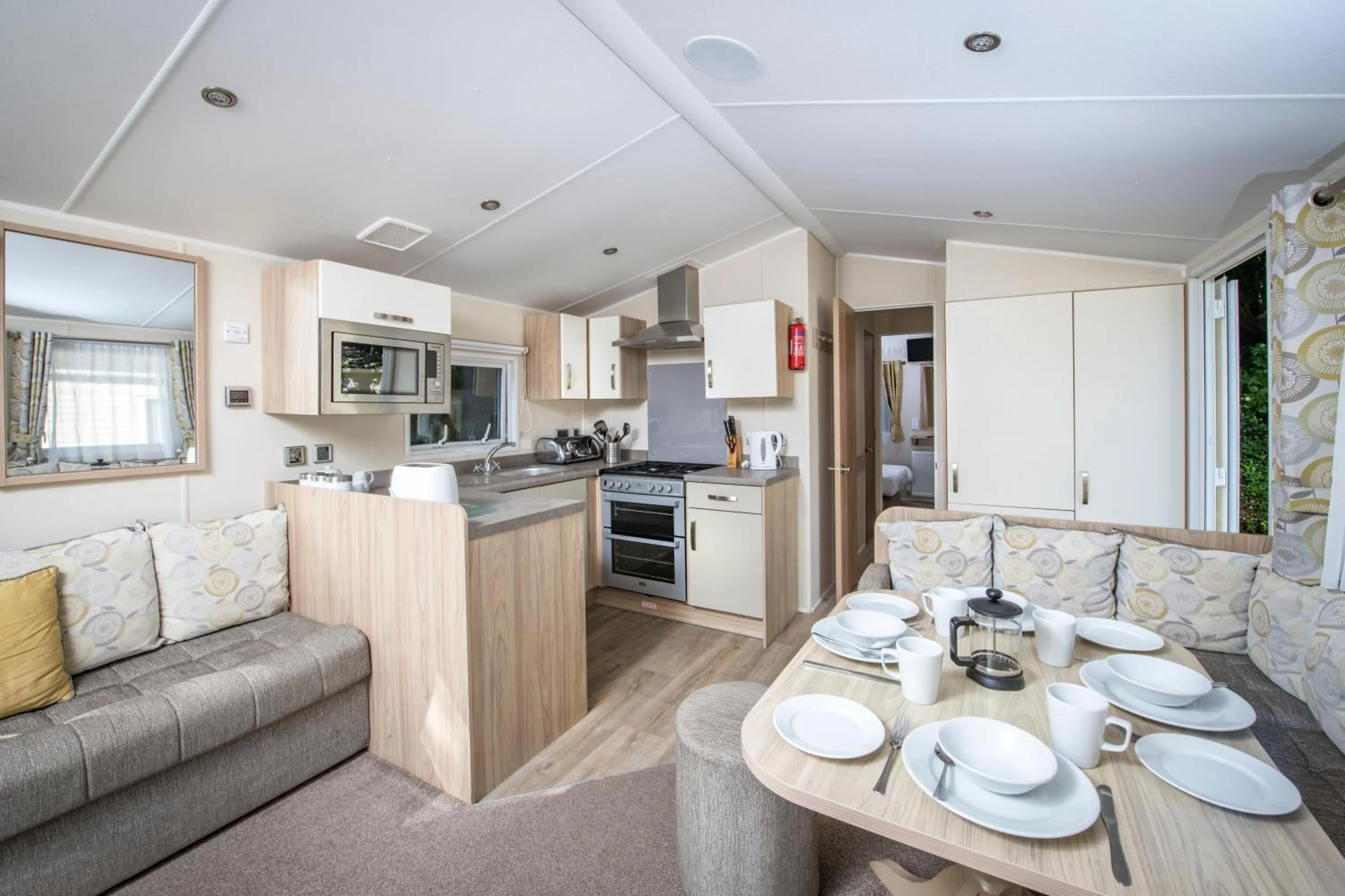Kitchen or kitchenette in Widemouth Bay Caravan Park