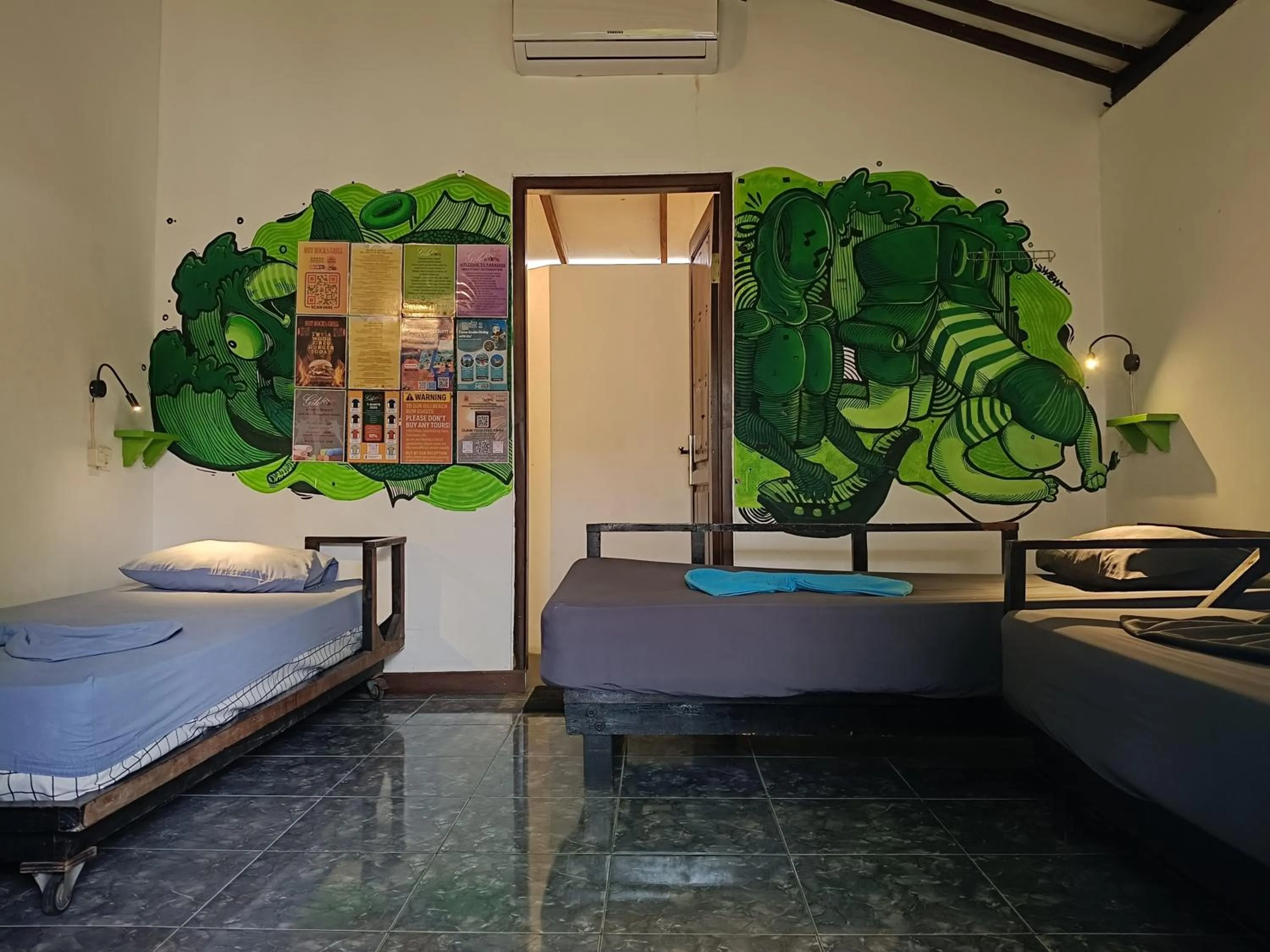 Photo of the whole room, Bed in Gili Beach Bum Hostel