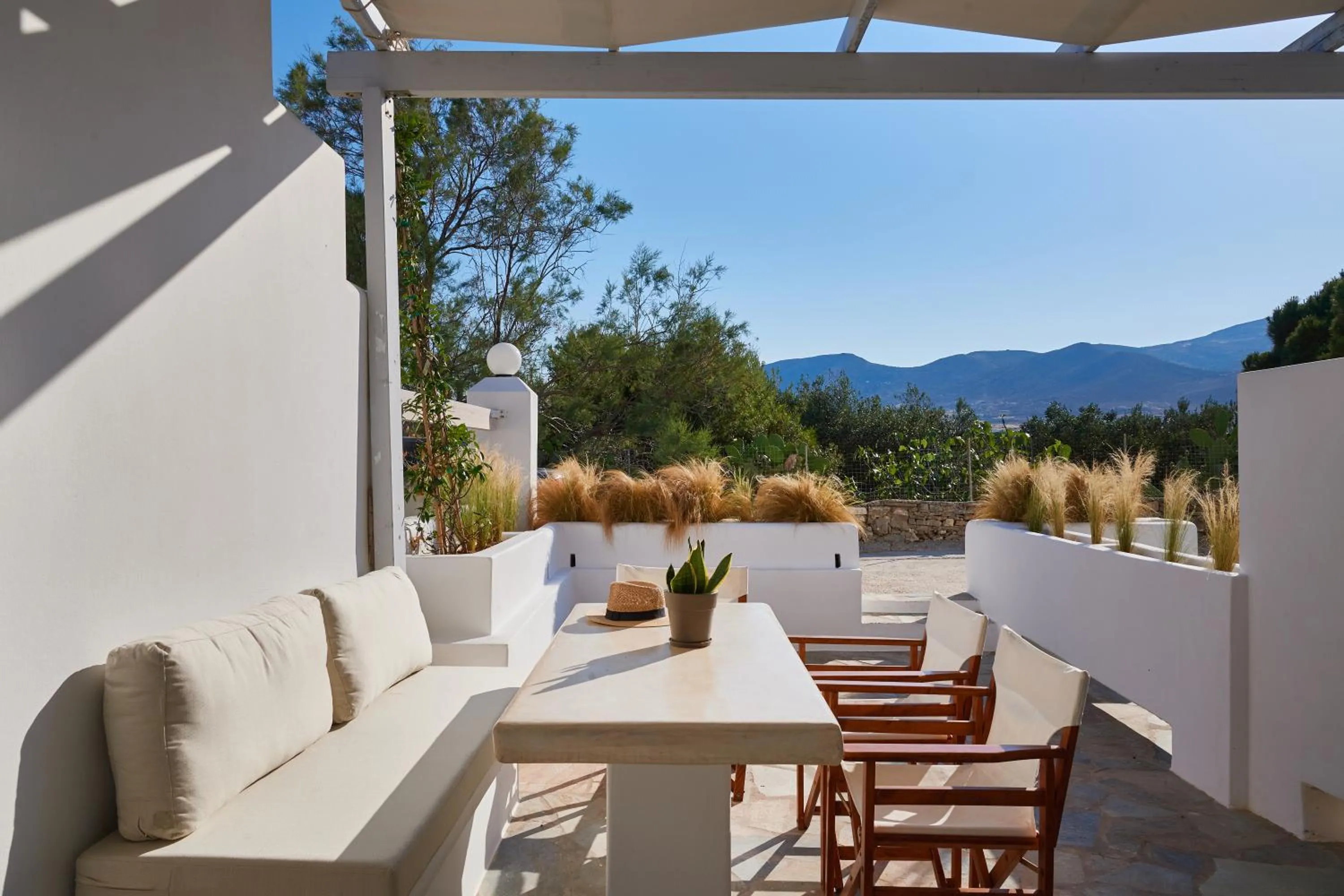 Patio in Cleopatra Seaside Homes, Logaras, Paros
