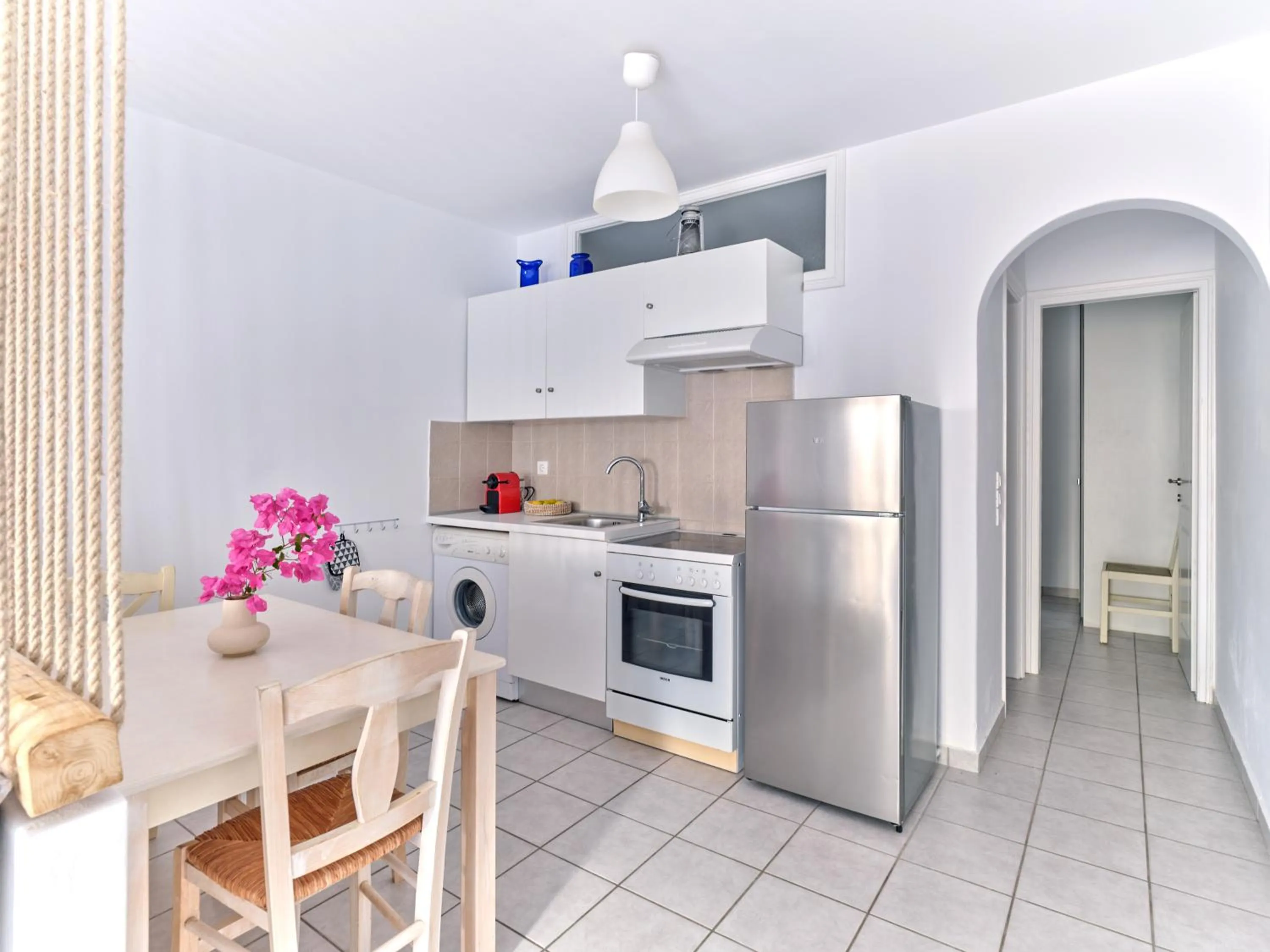 kitchen in Cleopatra Seaside Homes, Logaras, Paros