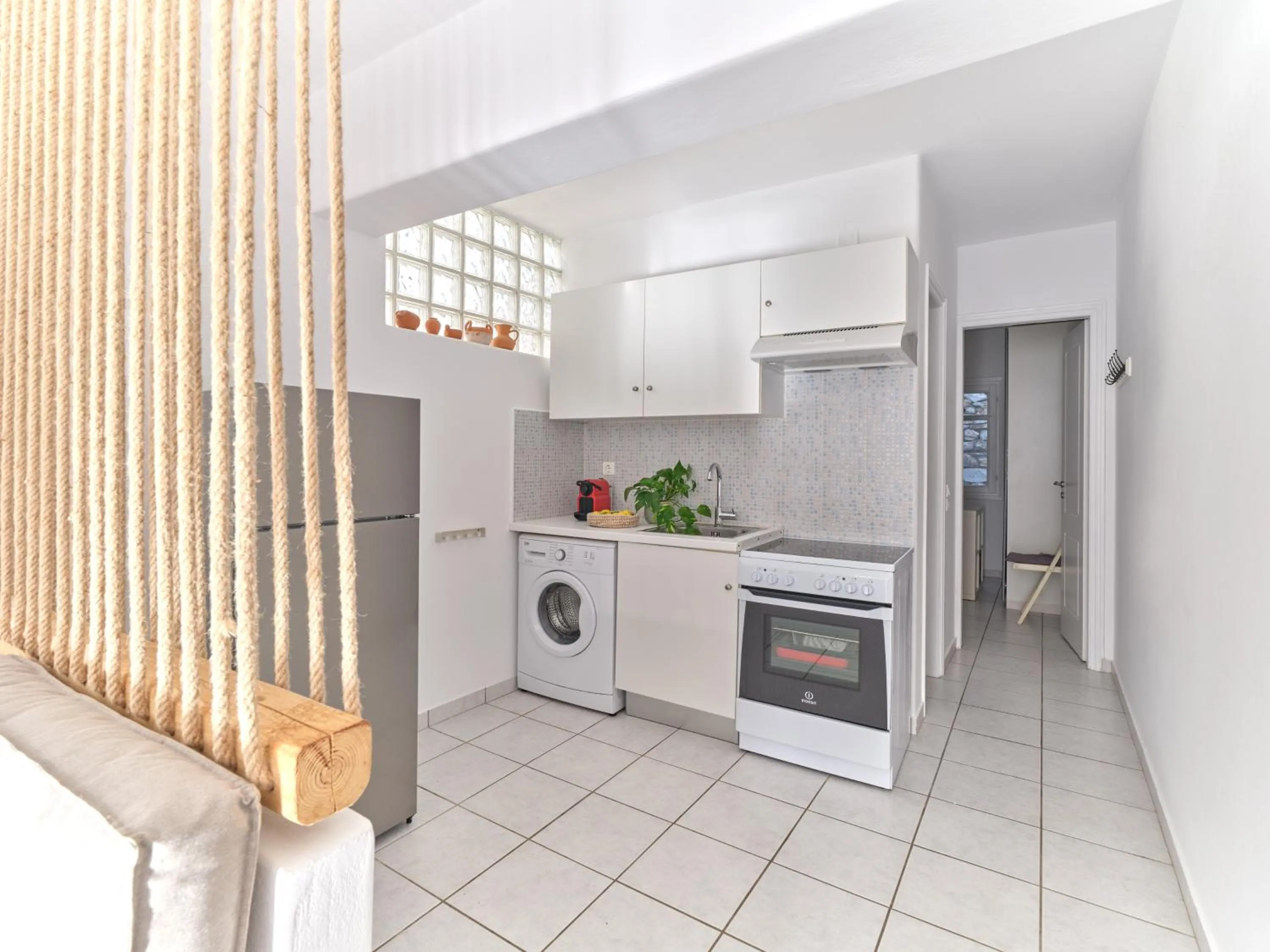 kitchen in Cleopatra Seaside Homes, Logaras, Paros