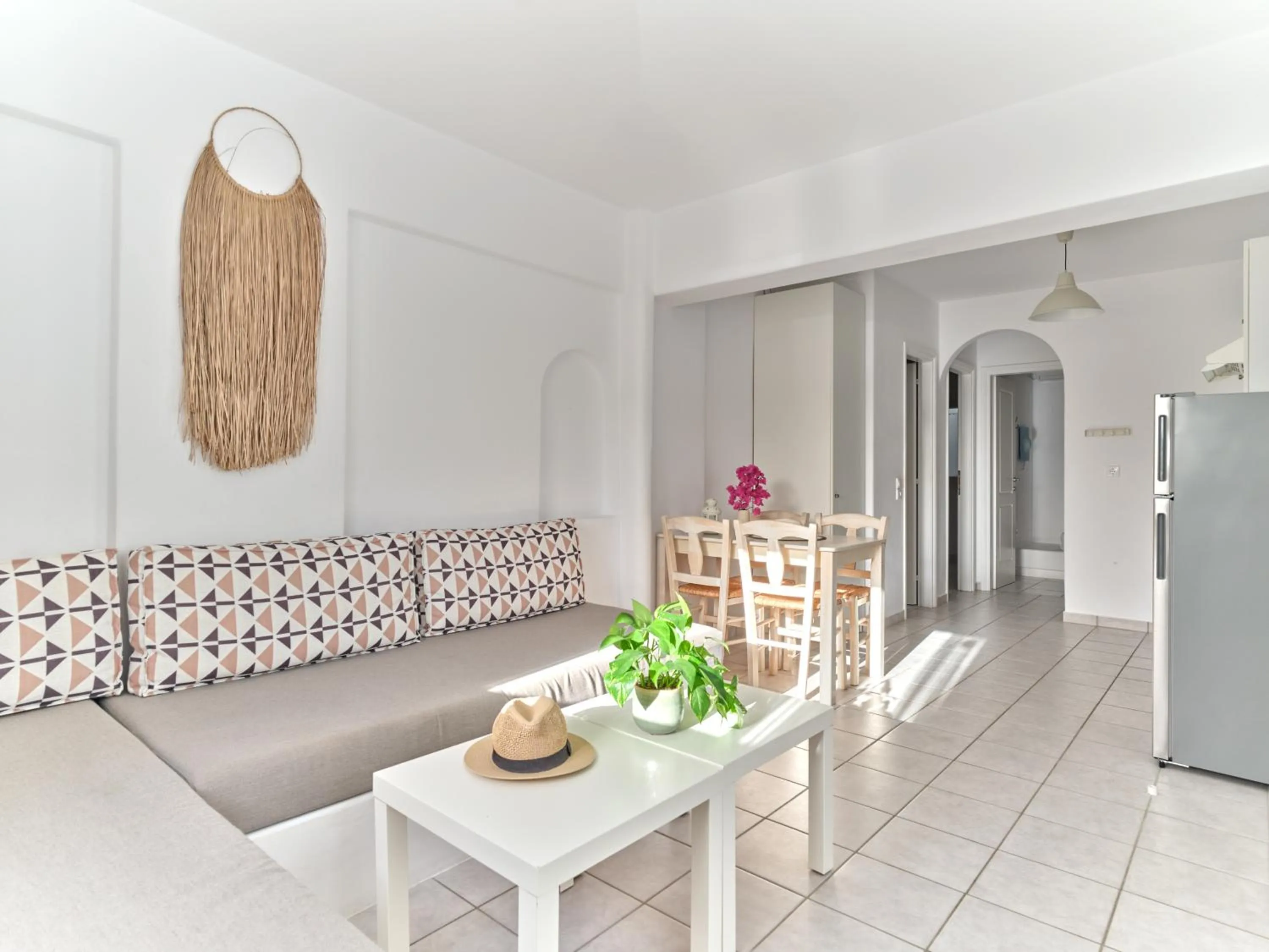 Living room in Cleopatra Seaside Homes, Logaras, Paros