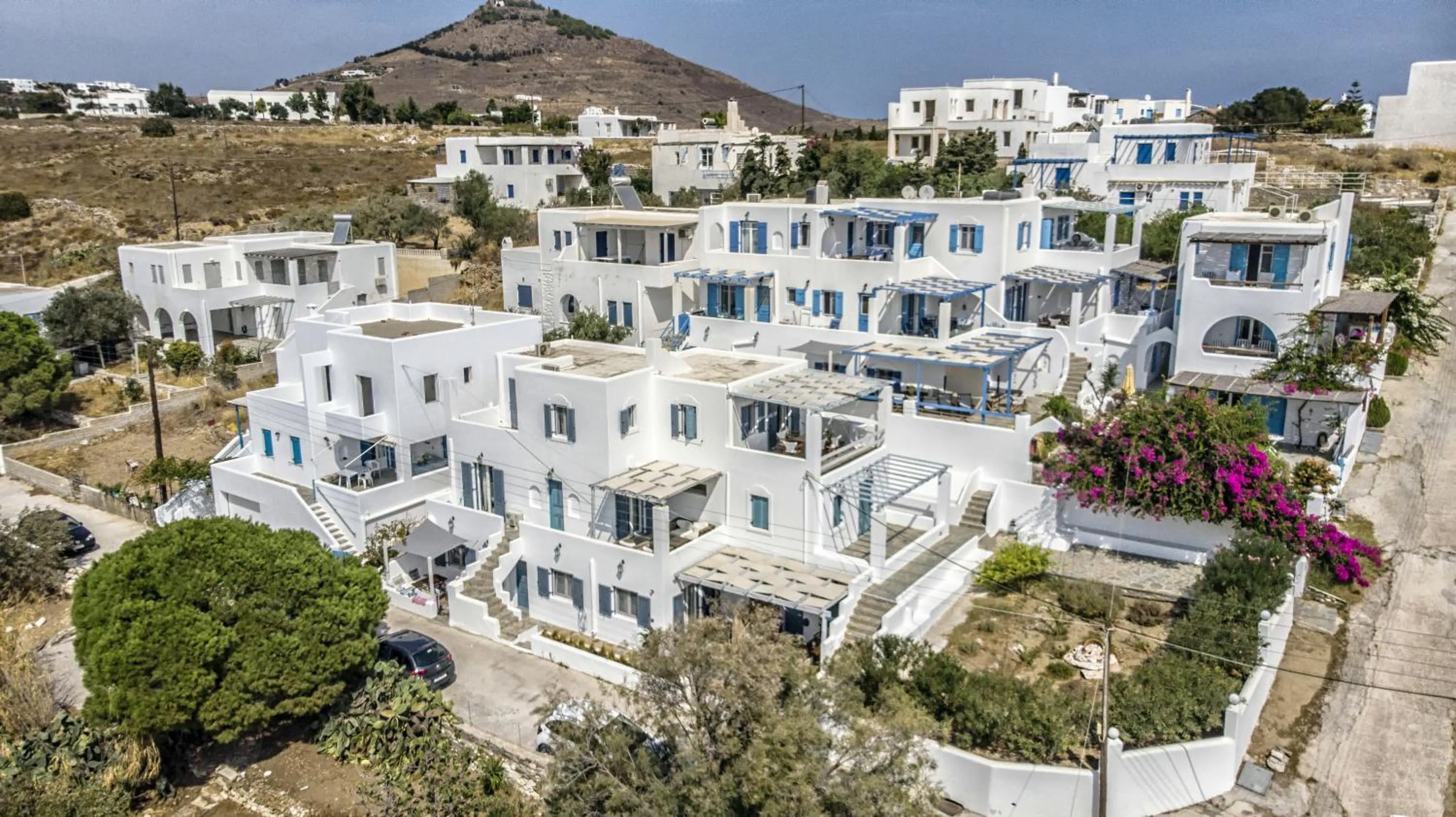 Bird's eye view in Cleopatra Seaside Homes, Logaras, Paros