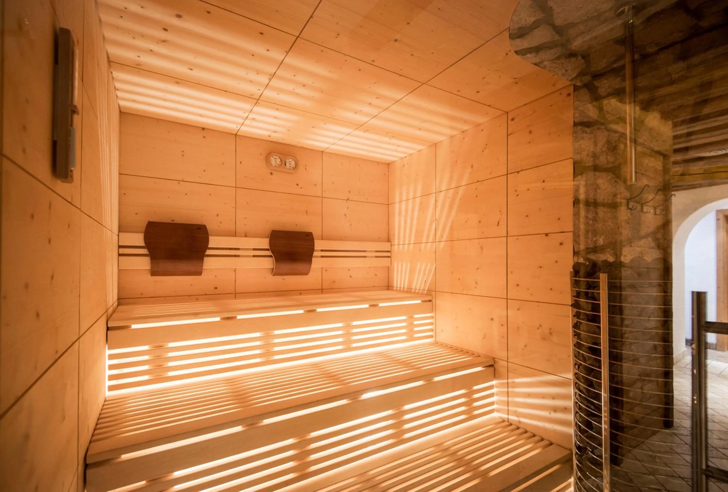 Sauna in Charmehotel Uhrerhof - Deur