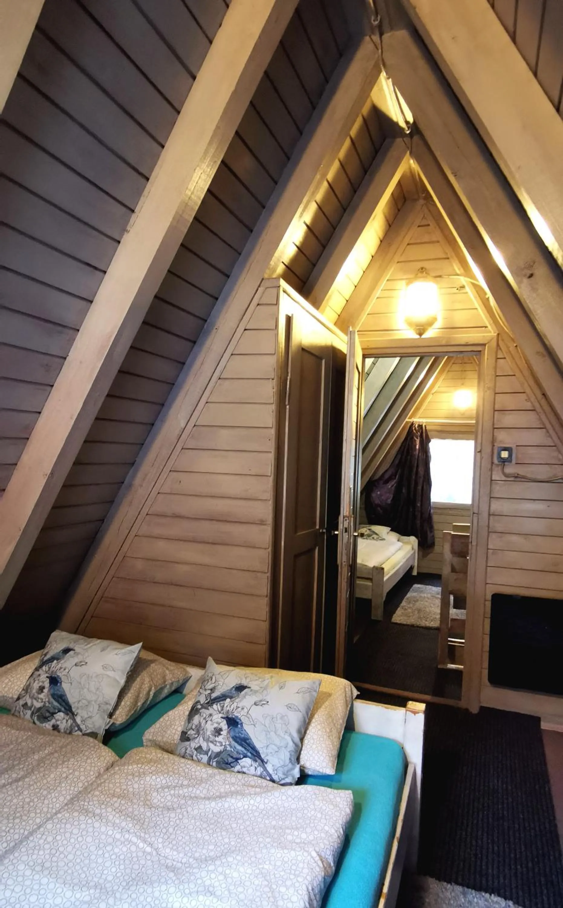 Bedroom, Bed in Osada pod Beskidem- chatki całoroczne