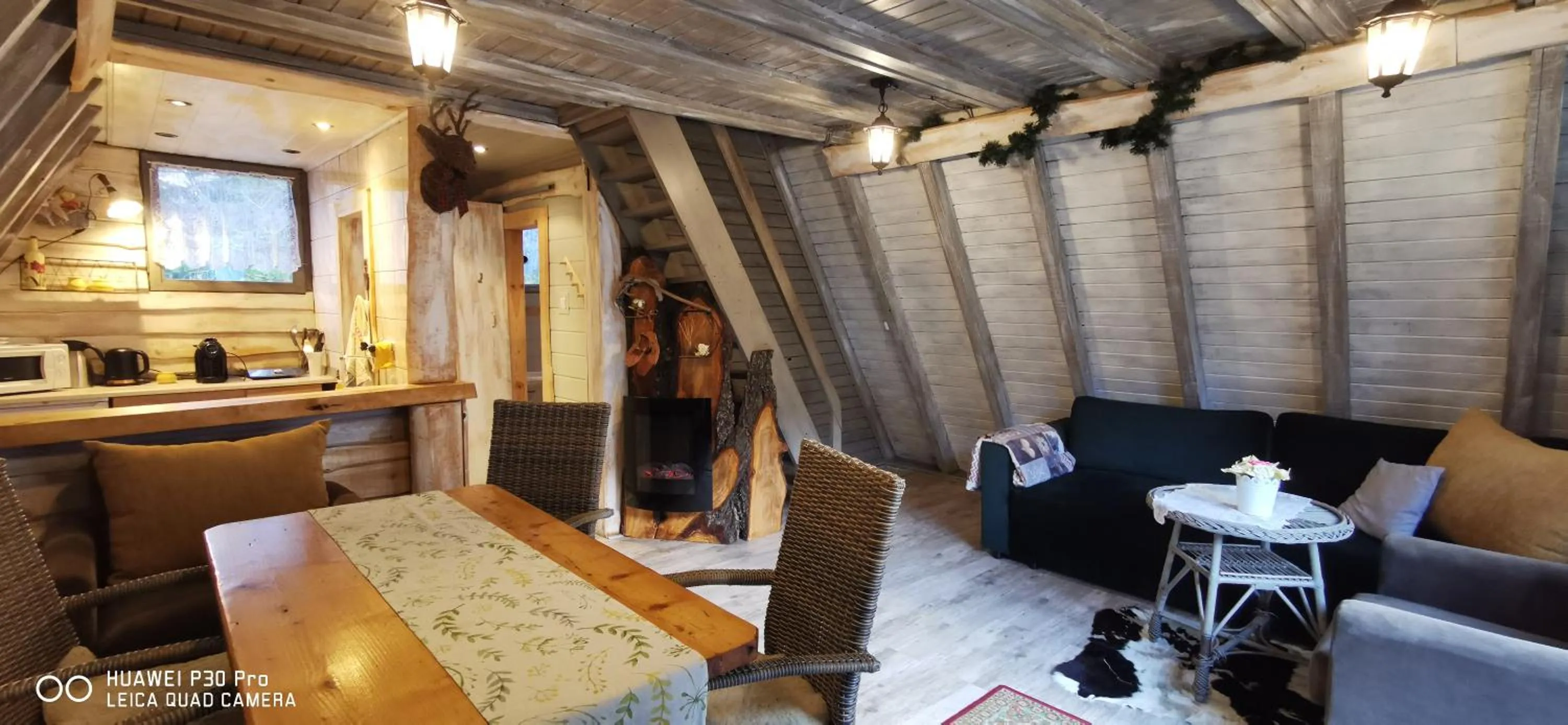 Seating area in Osada pod Beskidem- chatki całoroczne