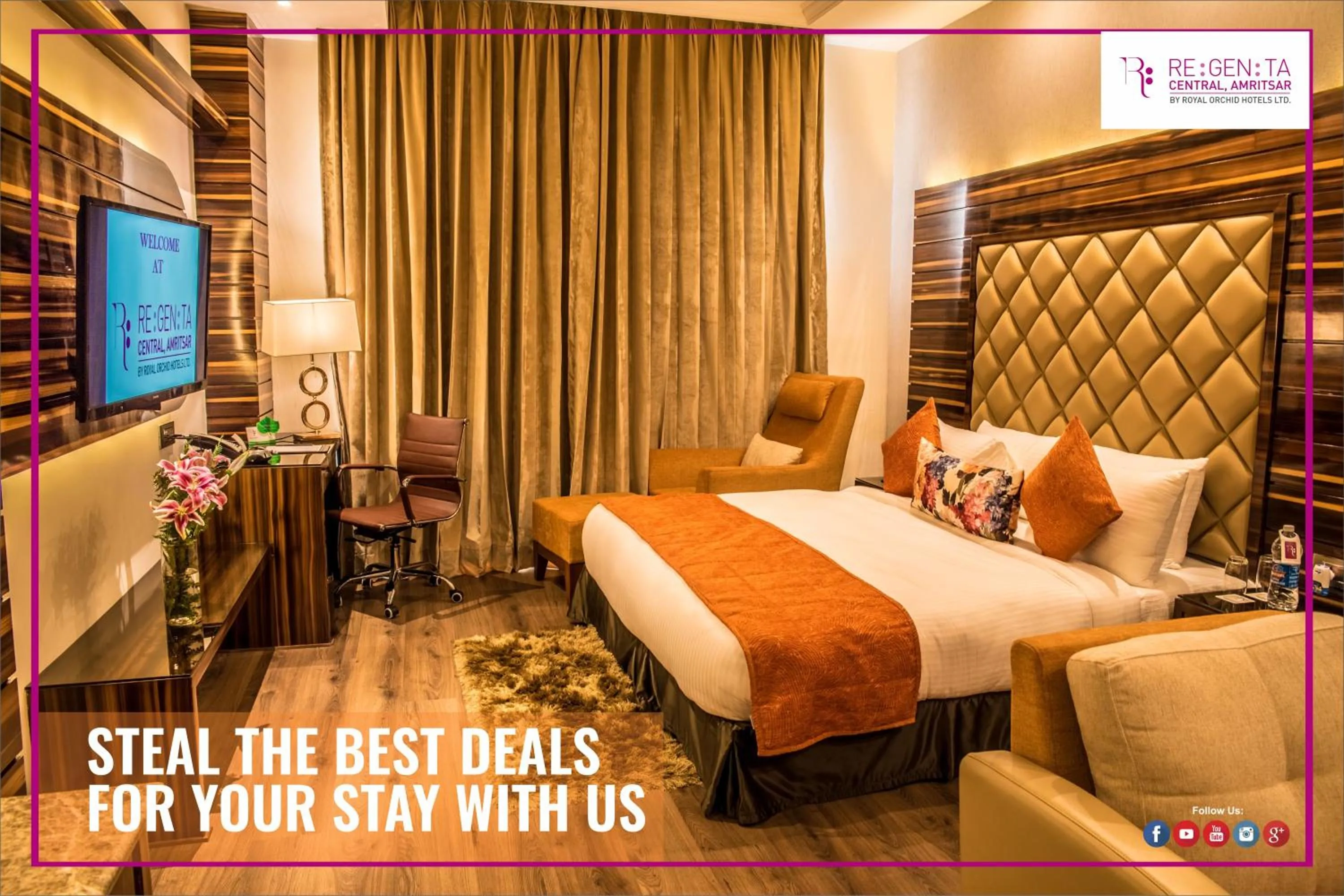 room service, Bed in Regenta Central Amritsar