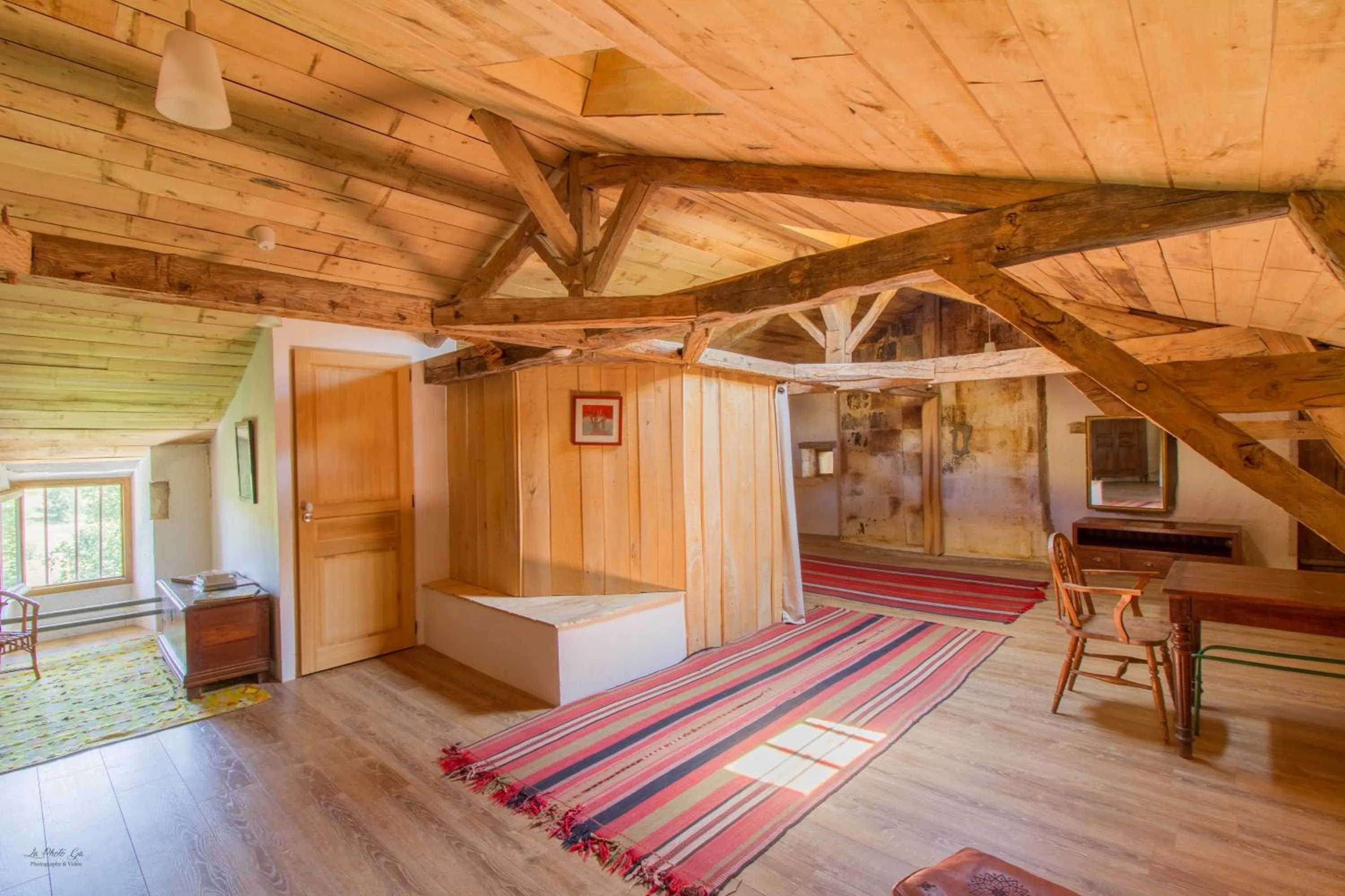 Seating area in Château de La Combe