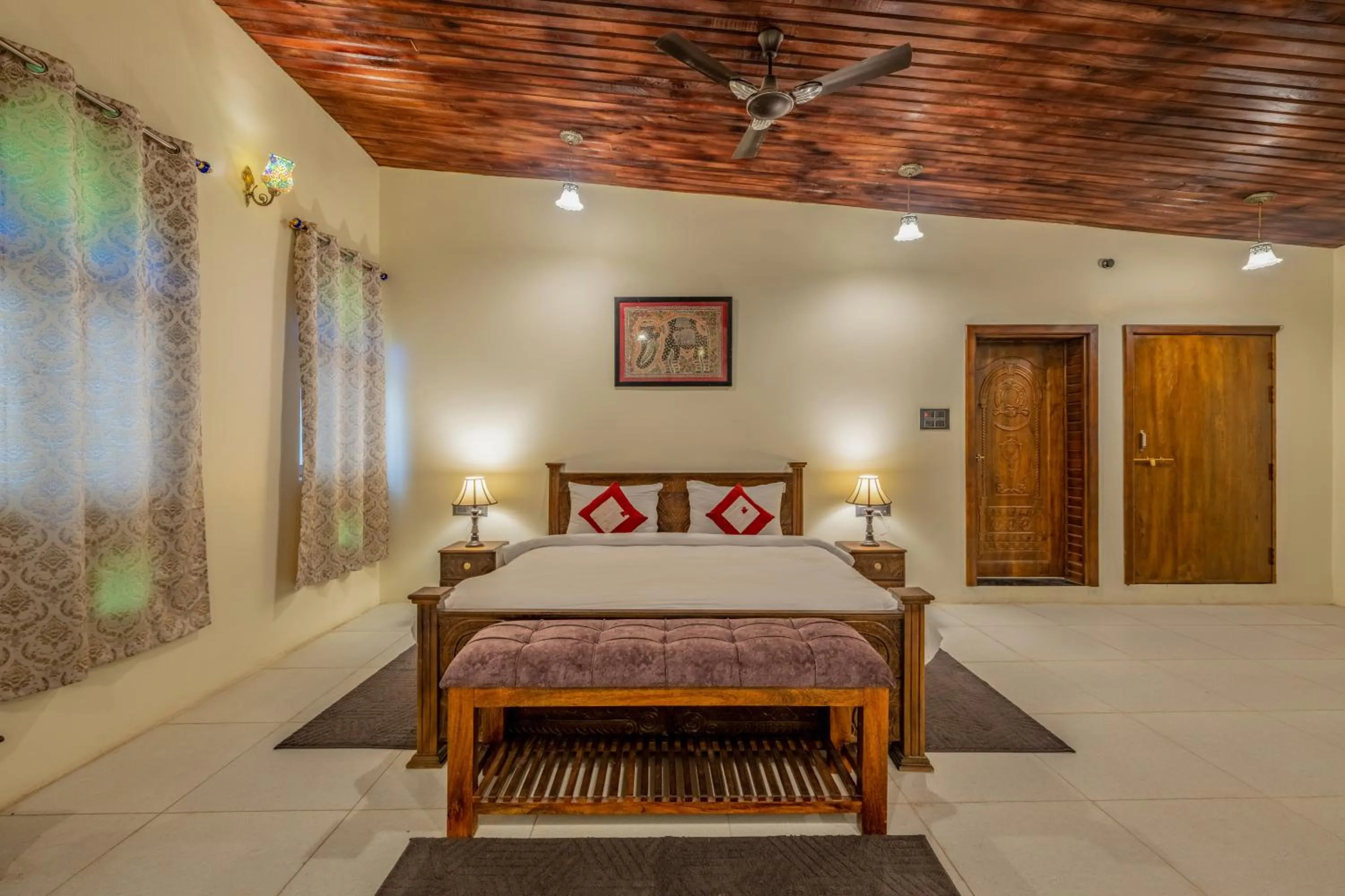 Bedroom, Bed in Hotel Shahi Palace Mandawa