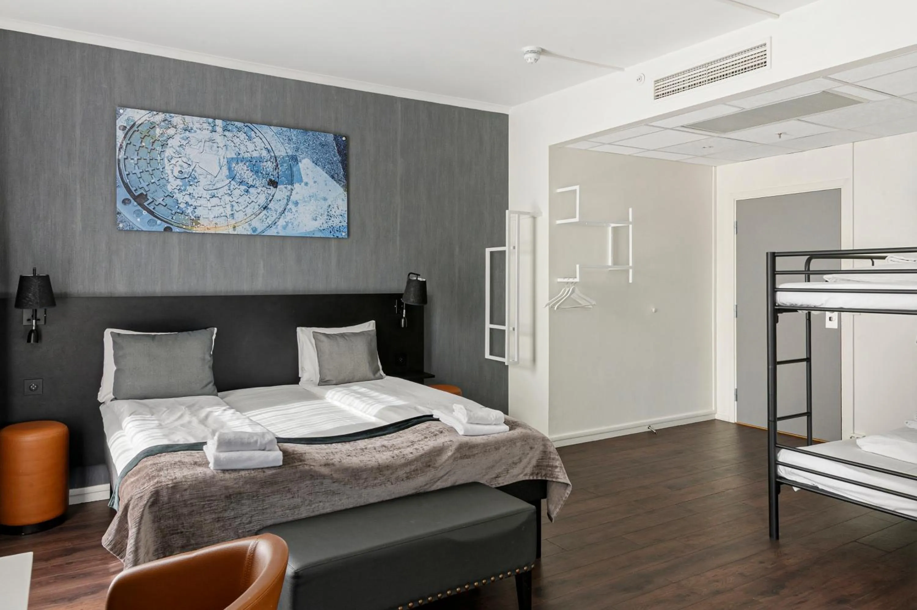 Bed in K7 Hotel Oslo