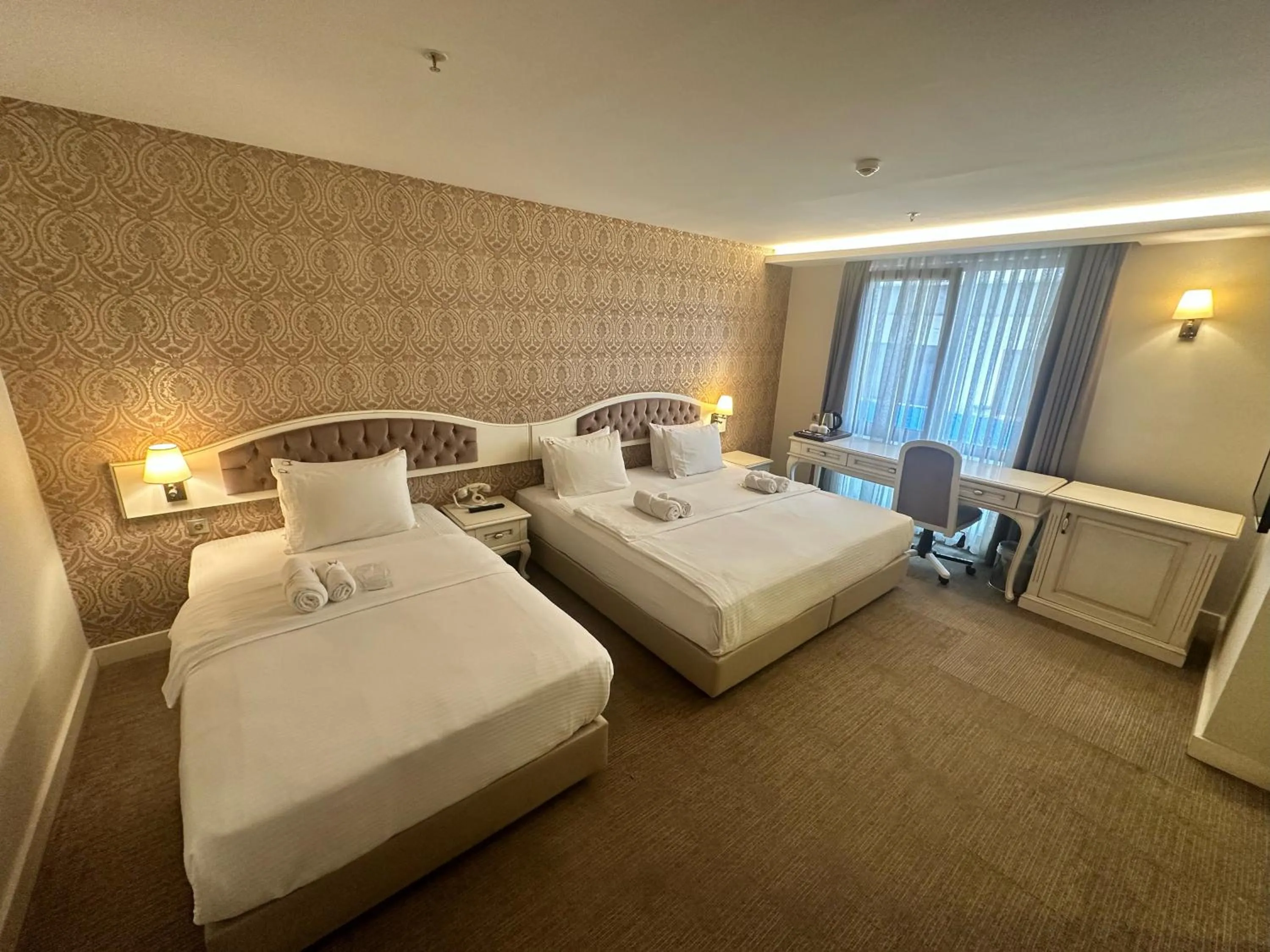 Bed in Hanzade Park Hotel