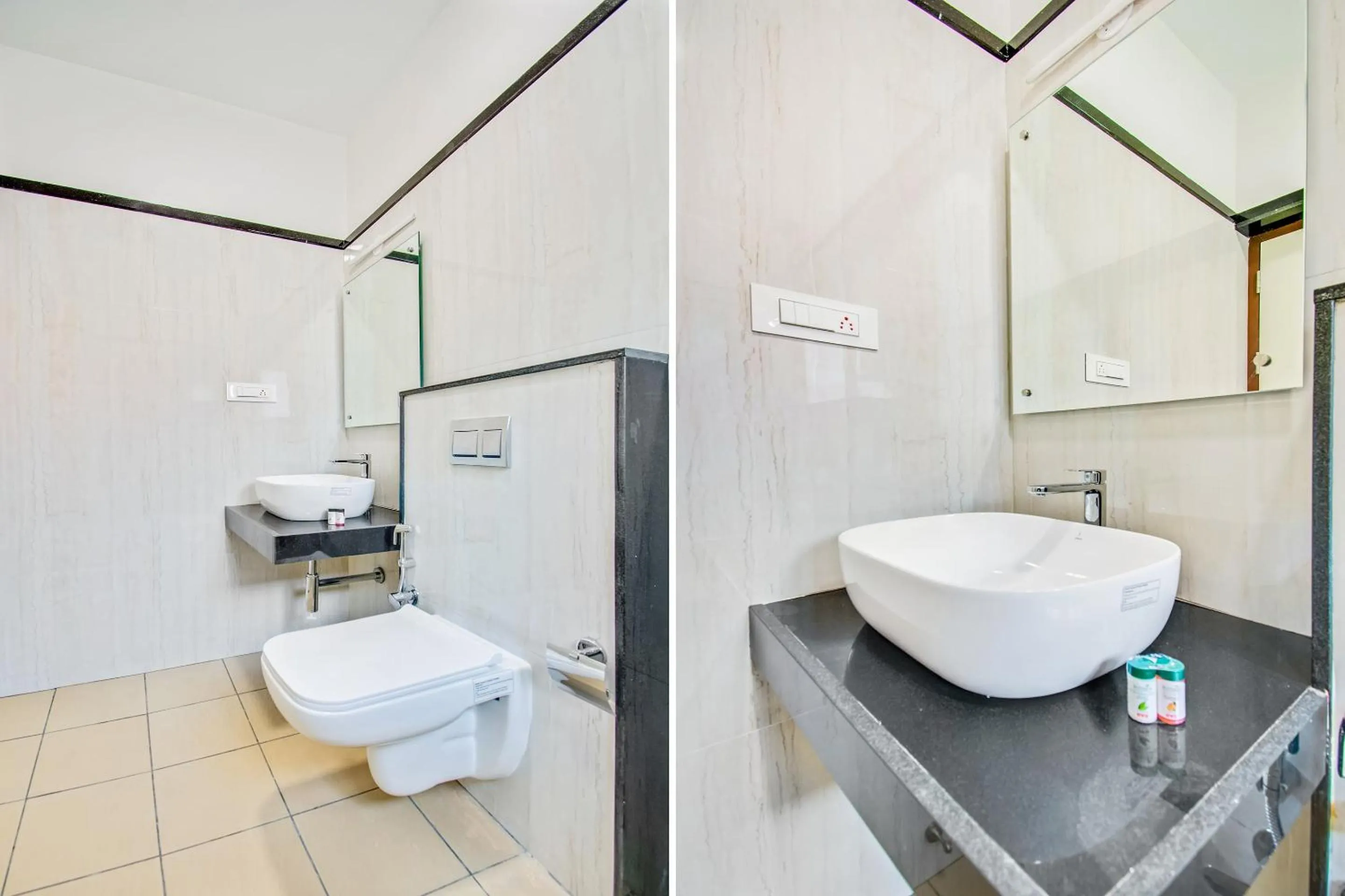 Bathroom in Super Hotel O Resida Elite Service Apartments Near Manipal hospital