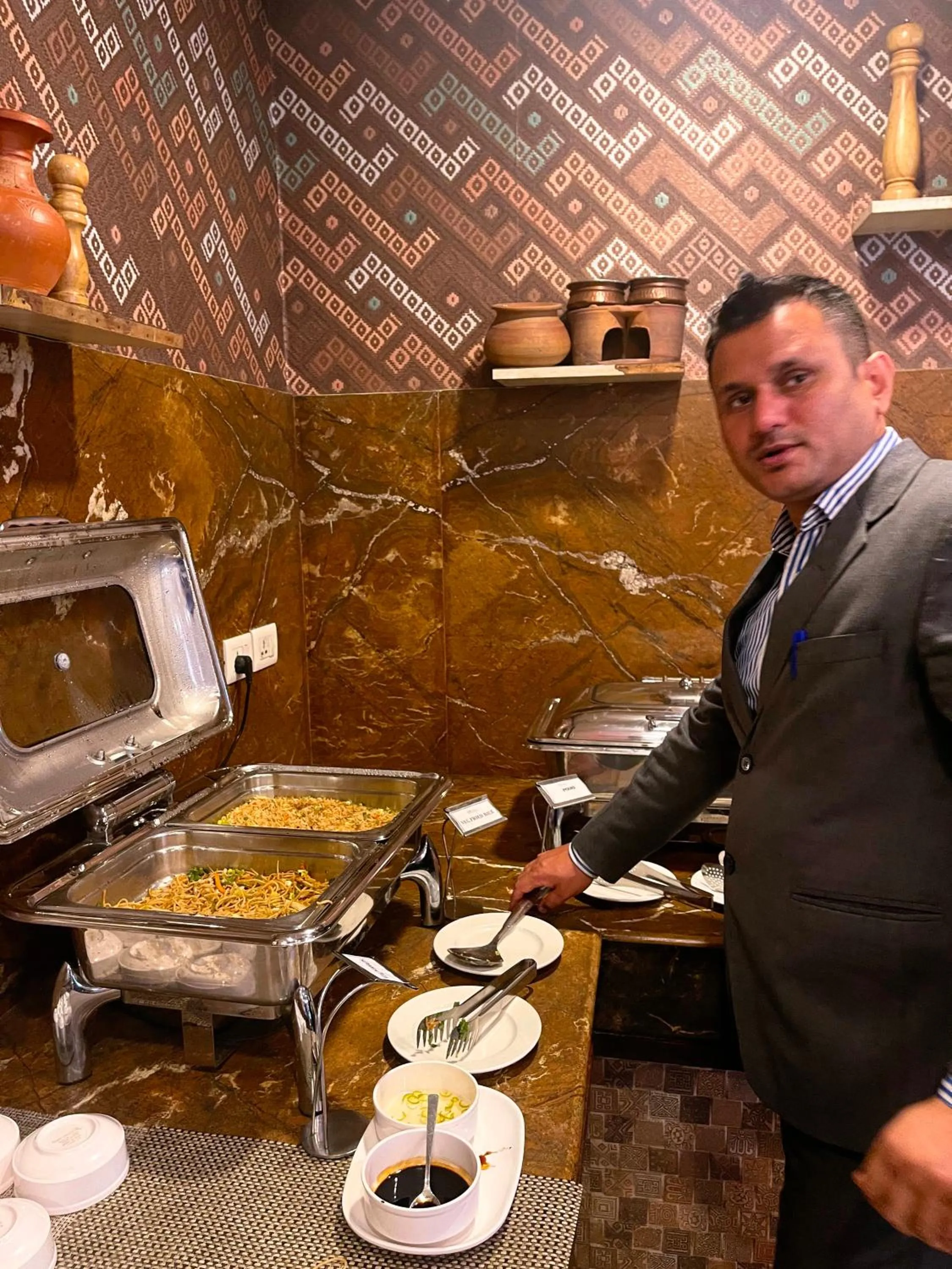 Buffet breakfast in Yatri Suites and Spa