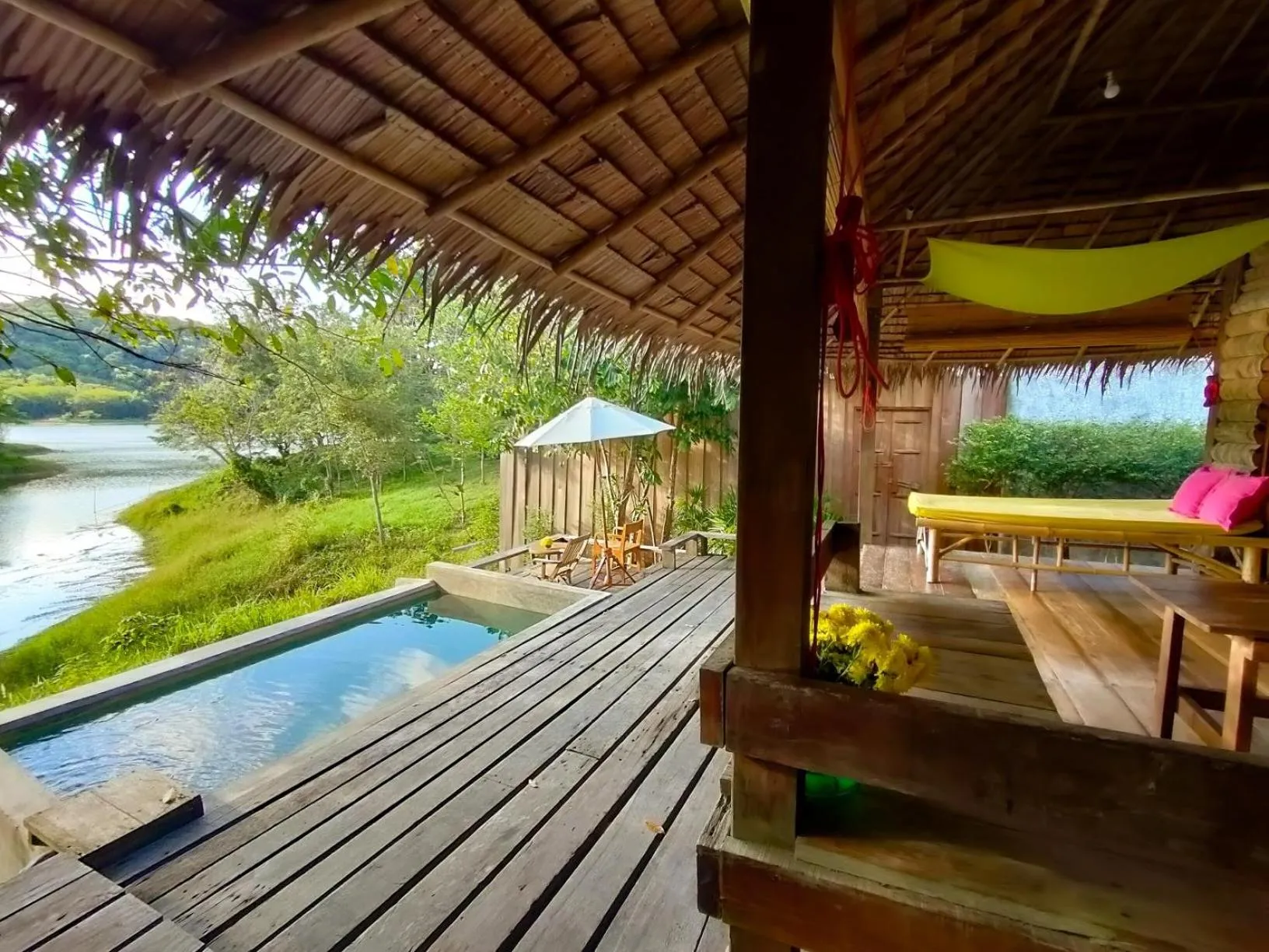 Pool view in Thap Pala Cottage