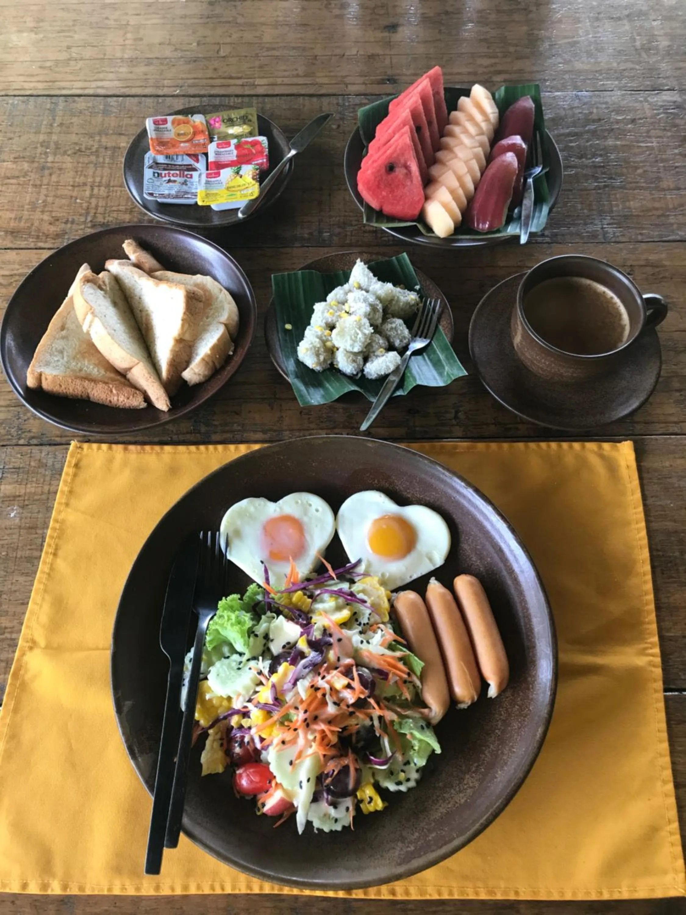American breakfast in Thap Pala Cottage