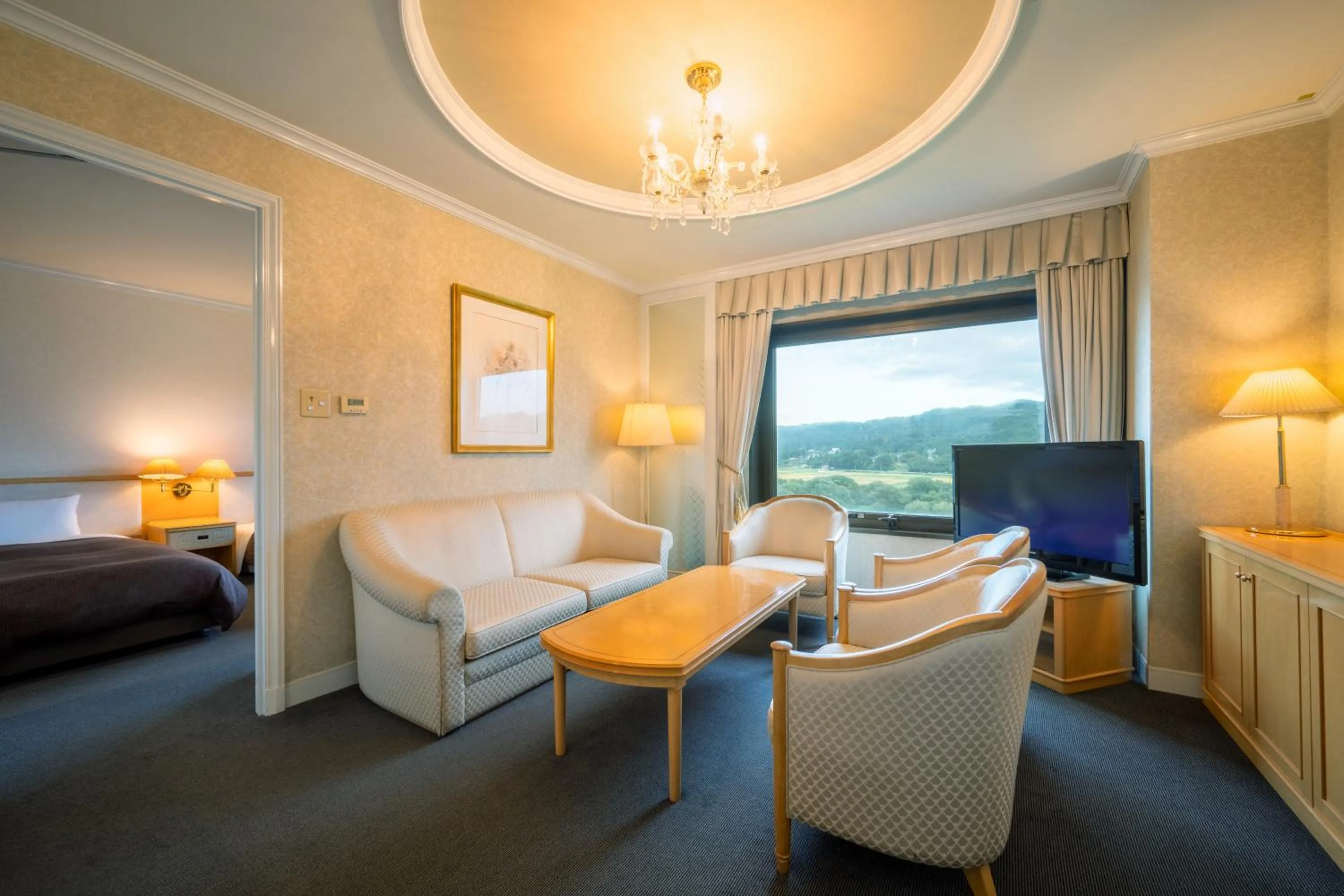 Living room, Bed in Hotel City Plaza Kitakami