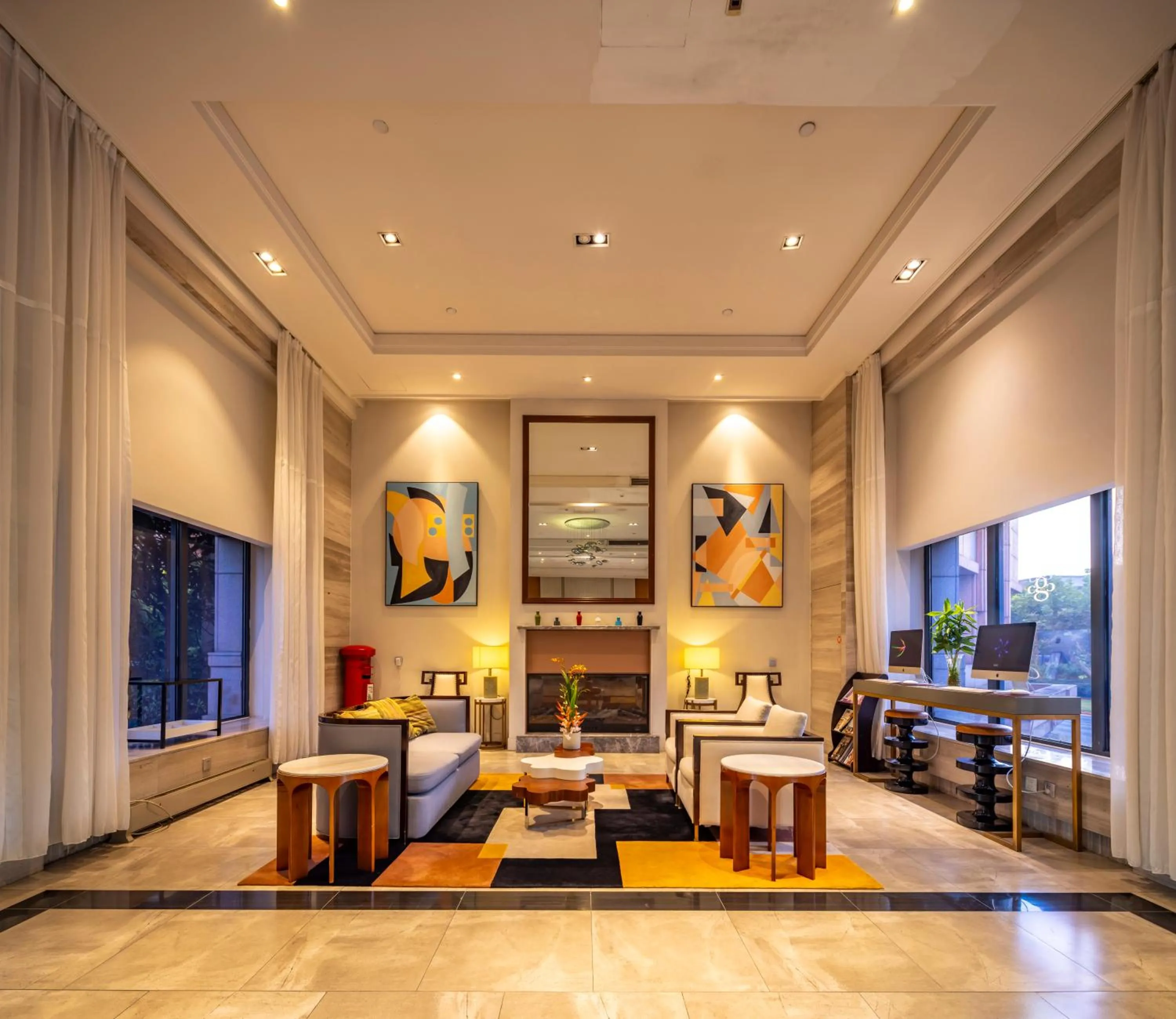 Lobby or reception in Green Court Place Jingqiao Middle Ring Shanghai