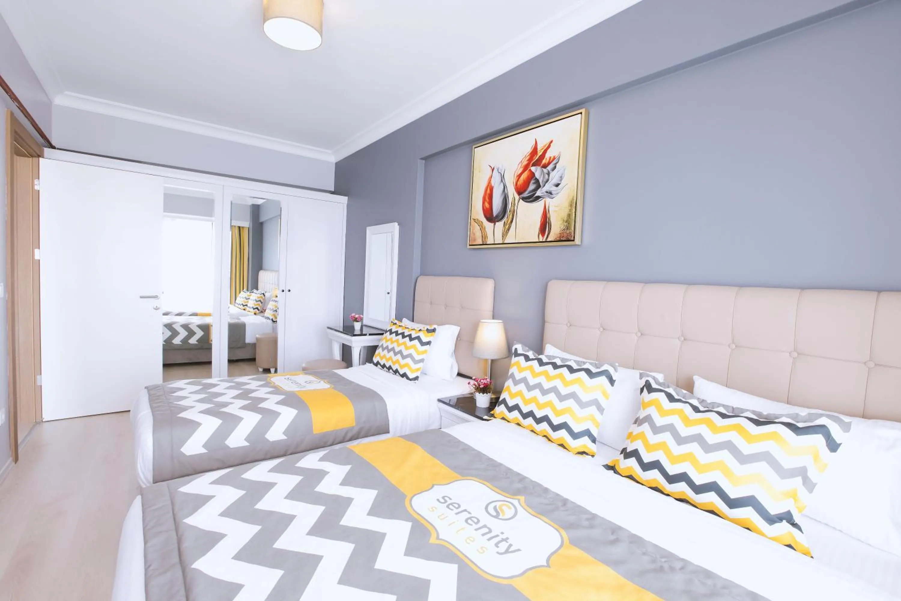 Bedroom, Bed in Serenity Suites Istanbul Airport