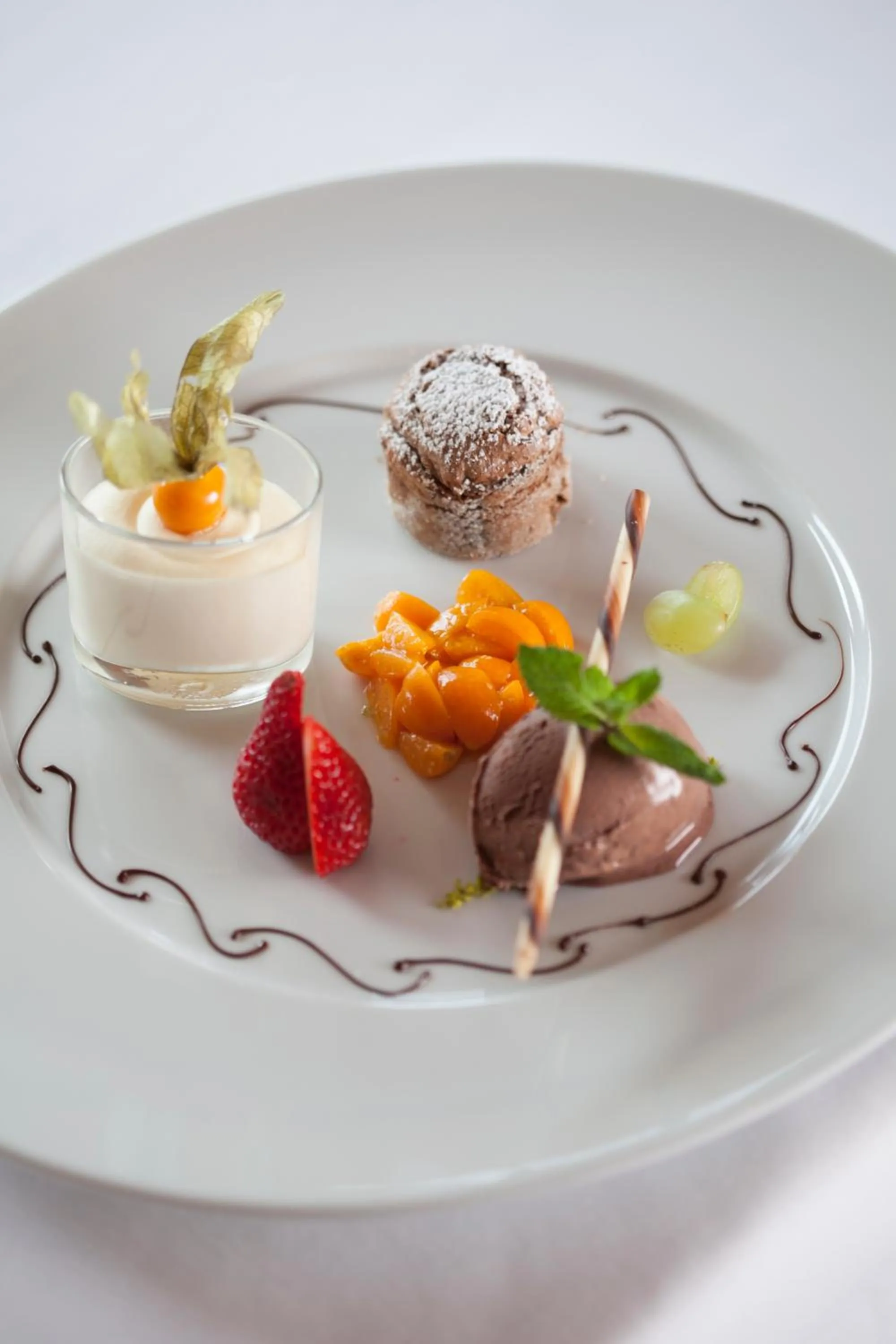 Food close-up in Hotel Restaurant Lamm