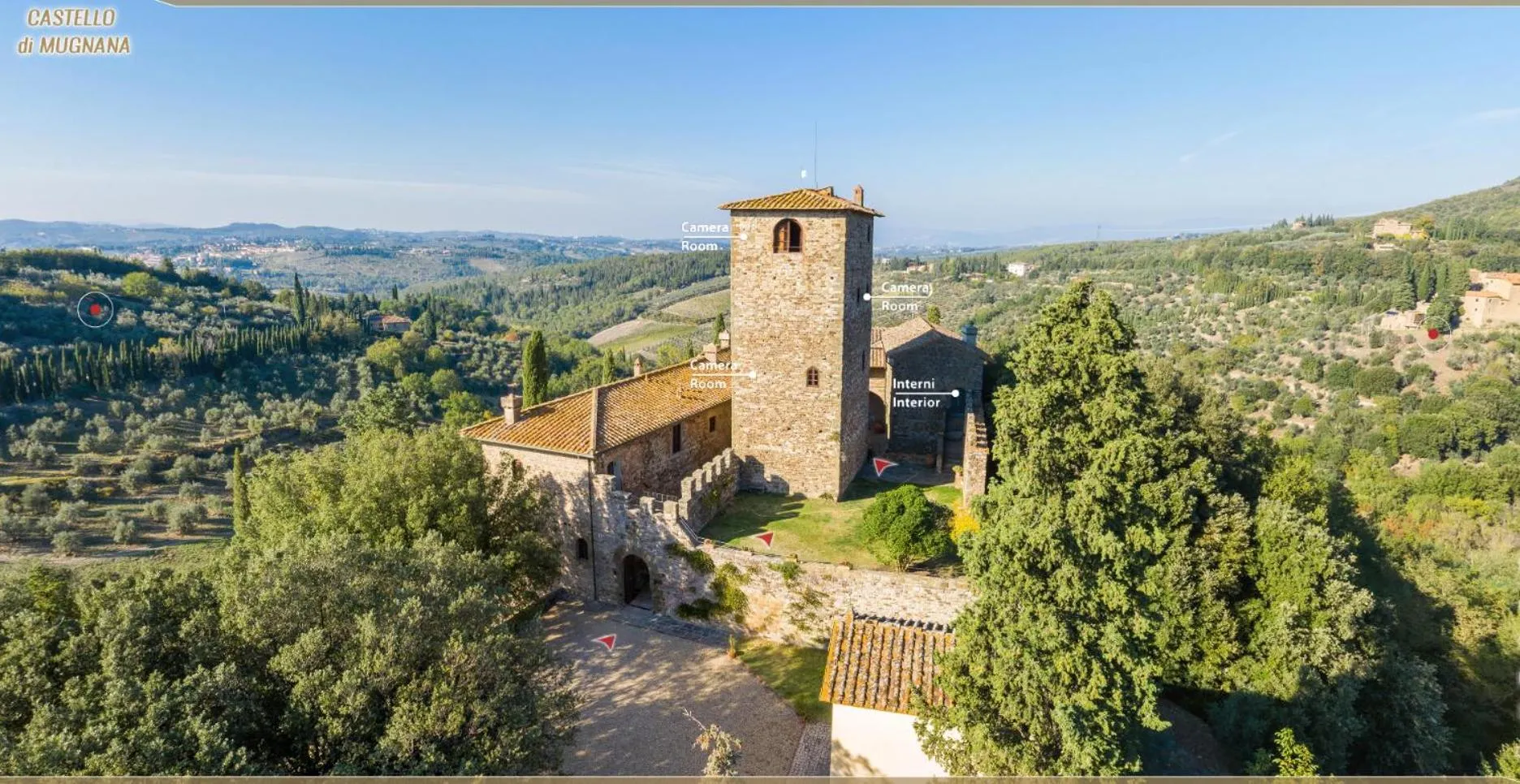 Bird's eye view in Castello di Mugnana