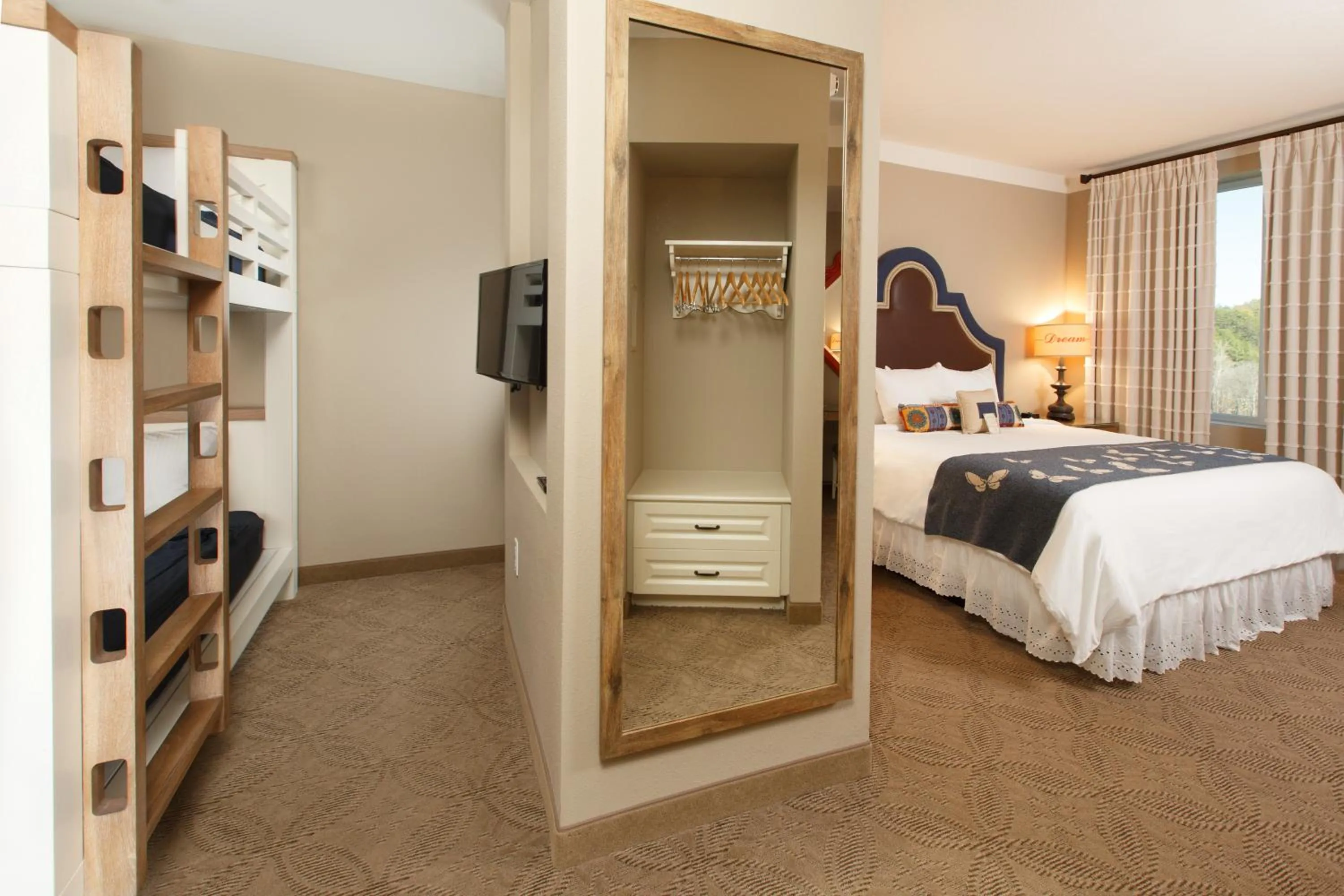 Bed in Dollywood's DreamMore Resort and Spa