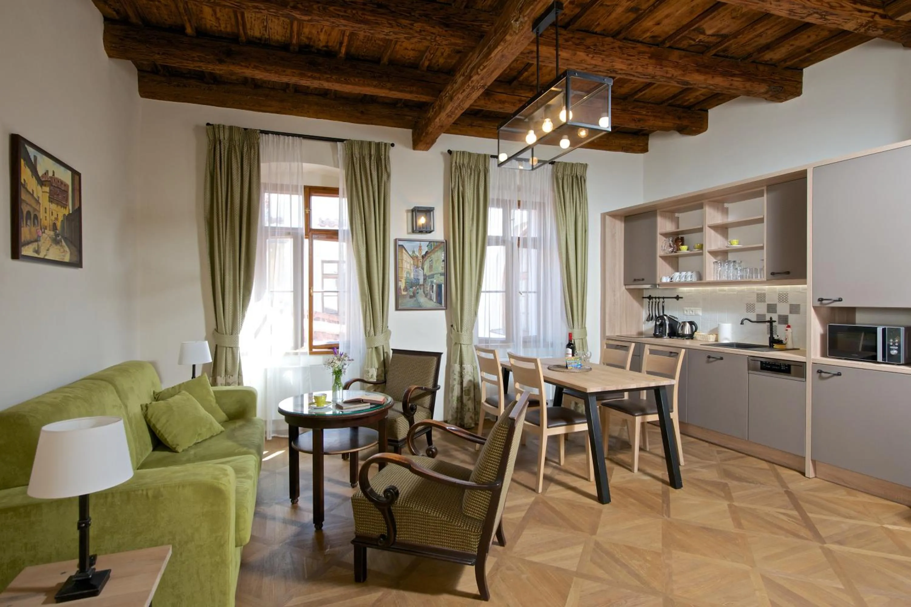 Kitchen or kitchenette in Residence U Mecenáše